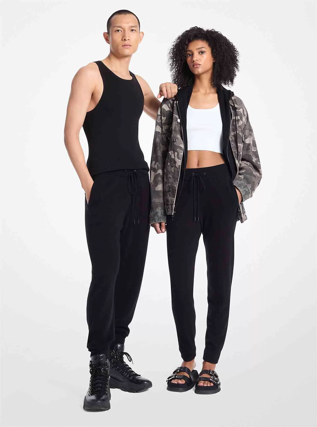 Joggers i ull- och kashmirblandning