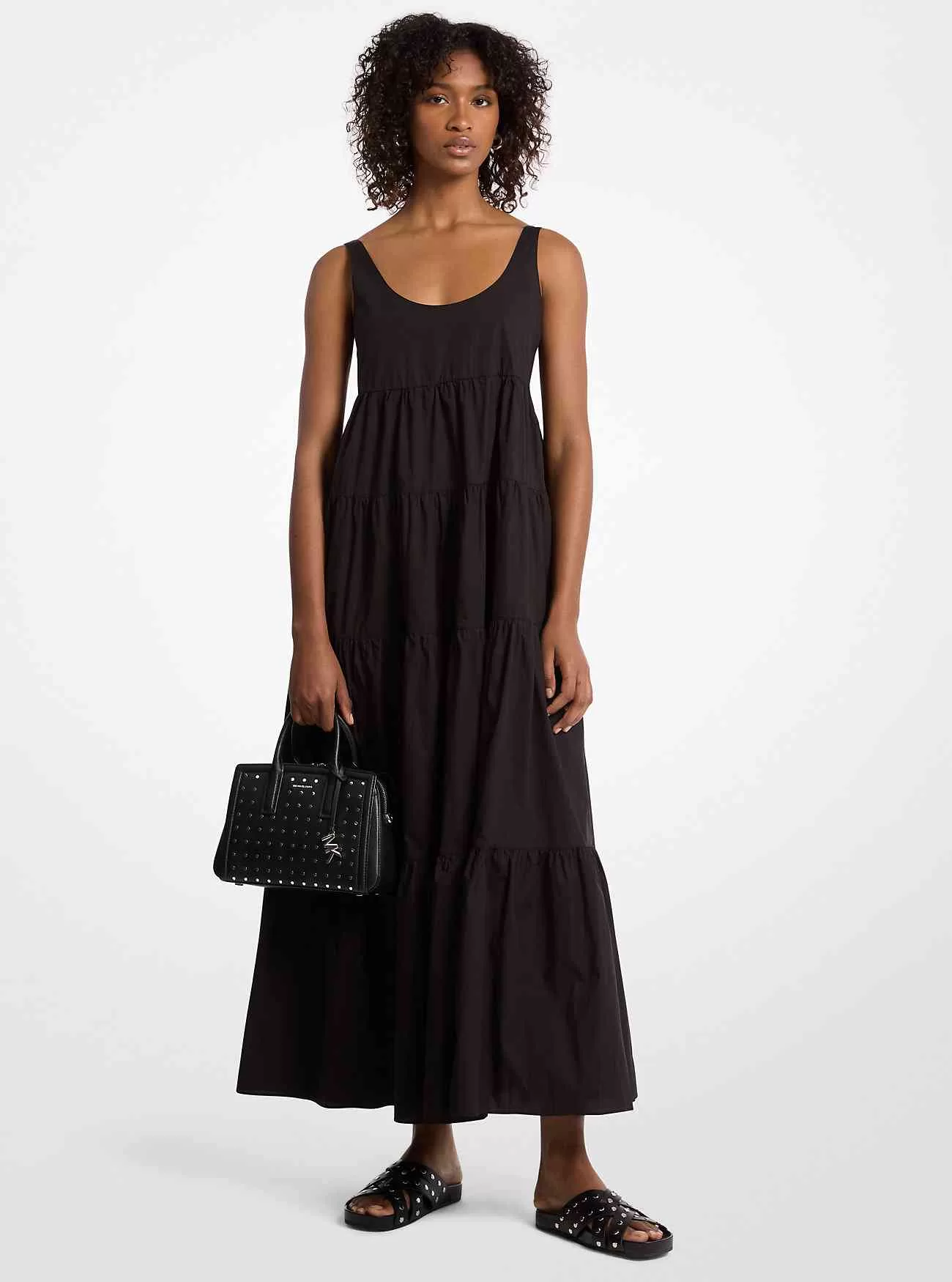 Klänning i stretchig bomull