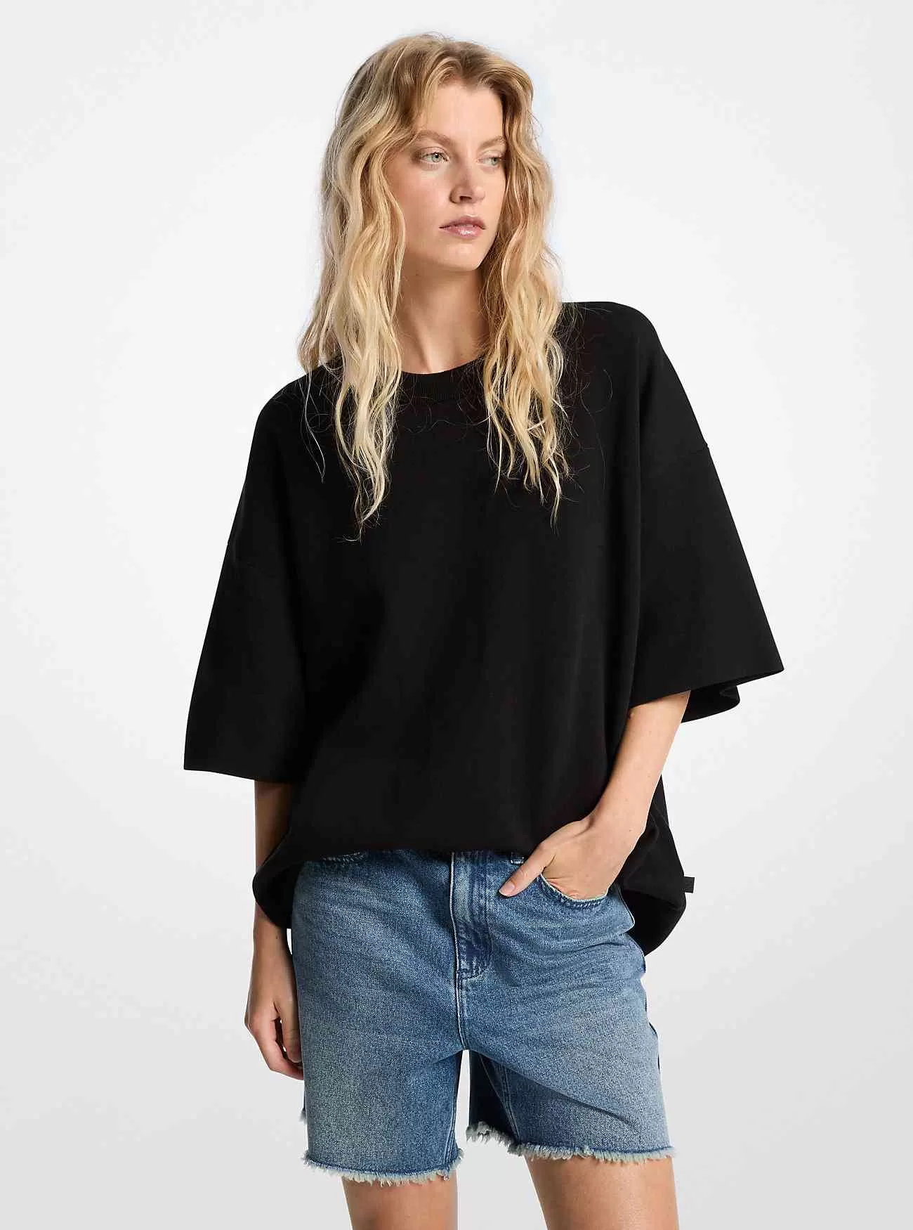 Kortärmad bomullströja