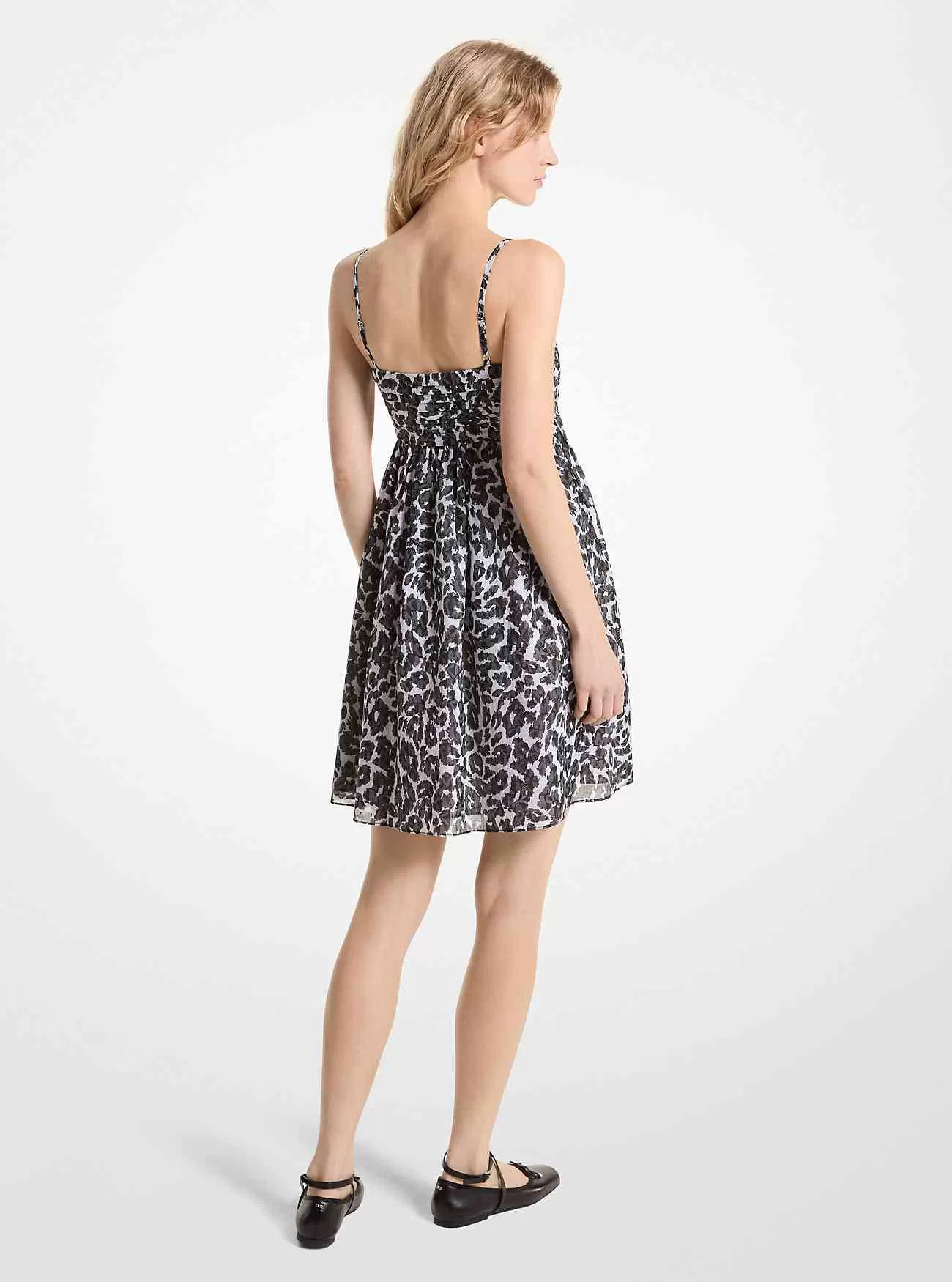 Leopard logotyp bomullsklänning