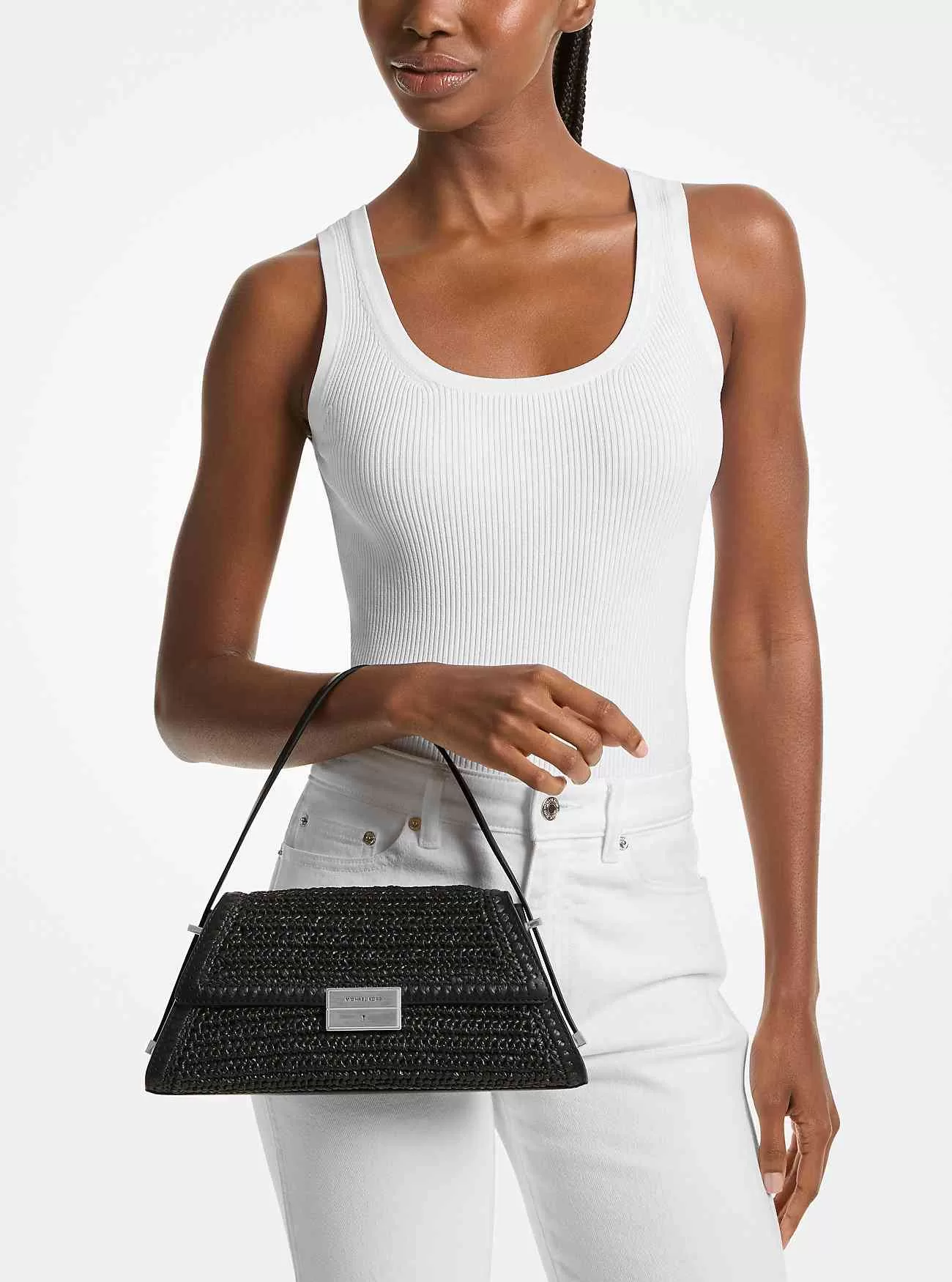 Ludlow Medium Handvirkad Halm Axelväska Ludlow Medium Handvirkad Halm Axelväska