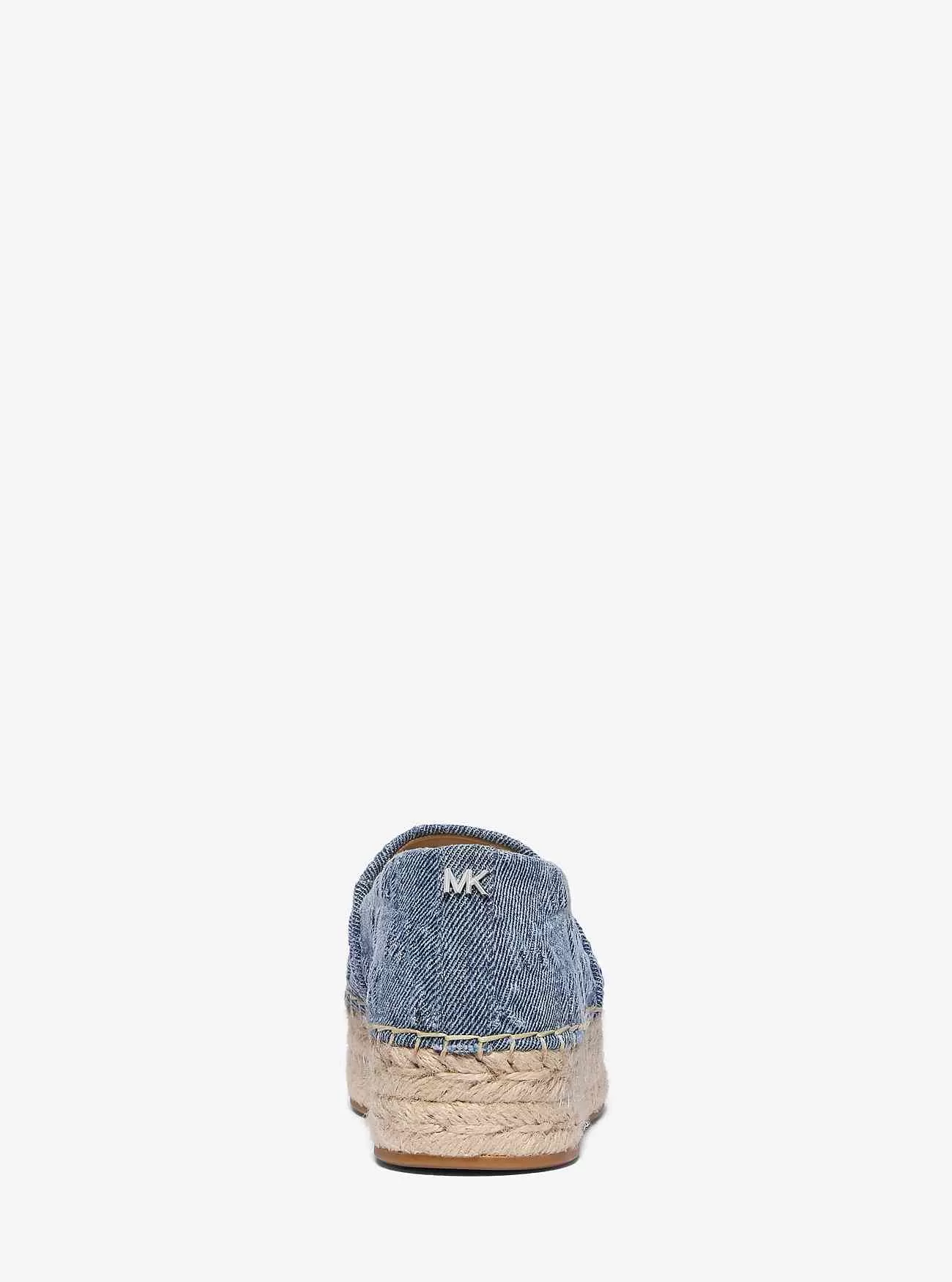 Lynn Logo Embossed Denim Platform Espadrille Lynn Logo Embossed Denim Platform Espadrille