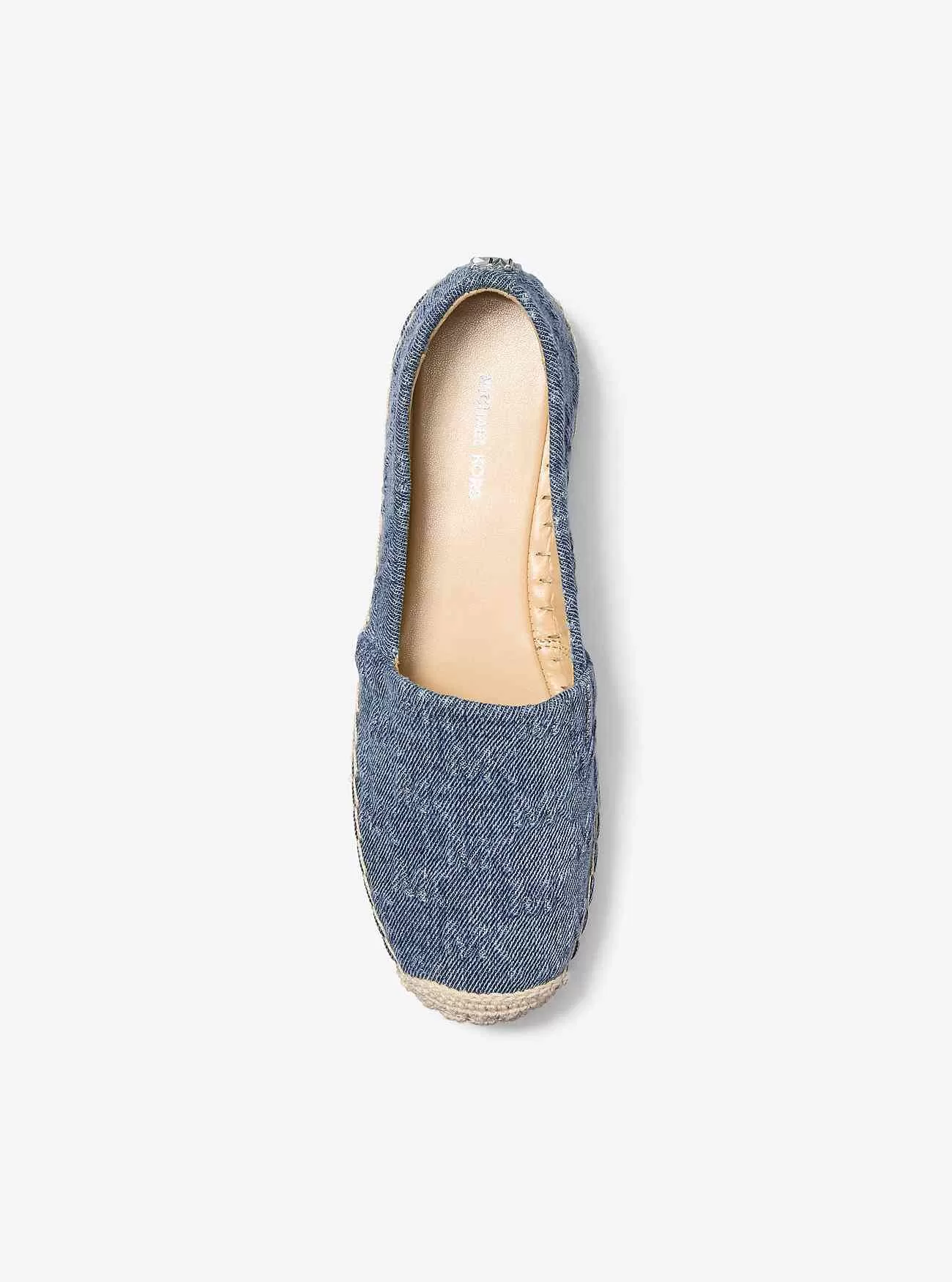 Lynn Logo Embossed Denim Platform Espadrille Lynn Logo Embossed Denim Platform Espadrille
