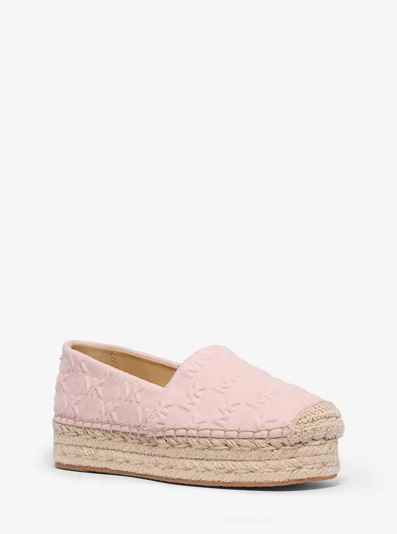 Lynn Logo Embossed Denim Platform Espadrille