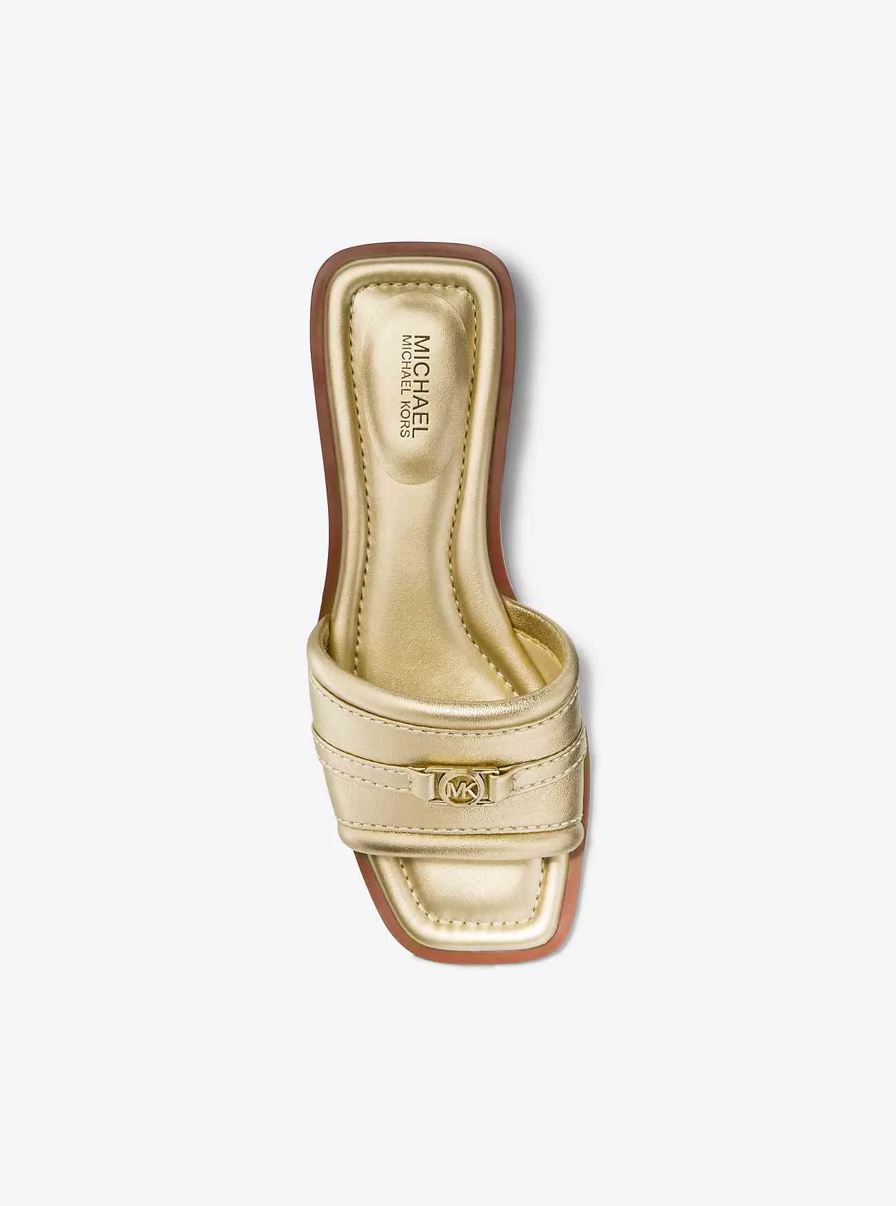 Mandy Metallic Läder Slide Sandal Mandy Metallic Läder Slide Sandal