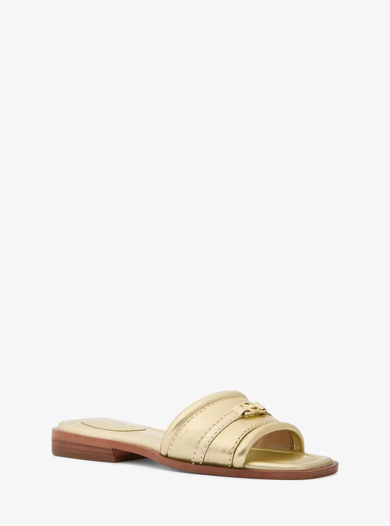 Mandy Metallic Läder Slide Sandal