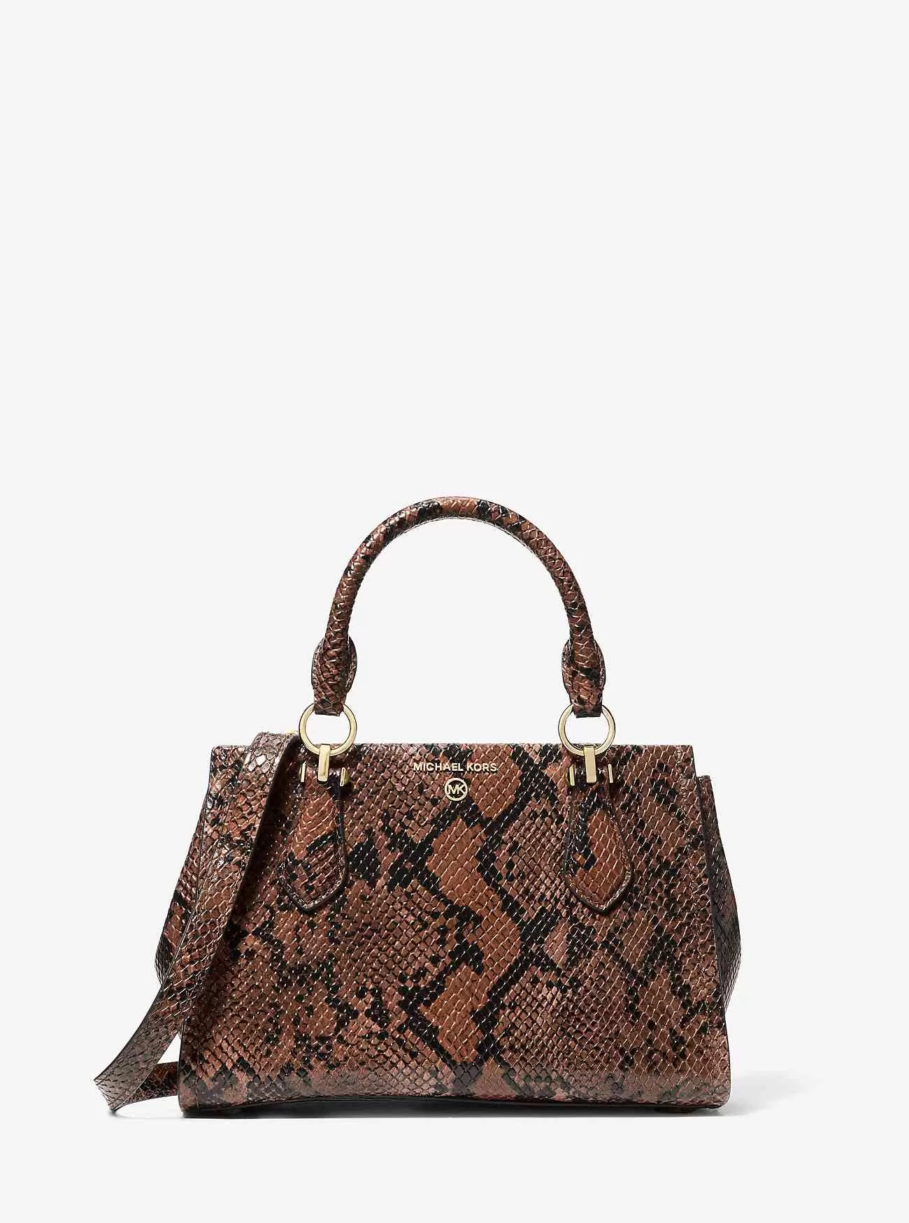 Marilyn Small Snake-präglat läder Crossbody-väska