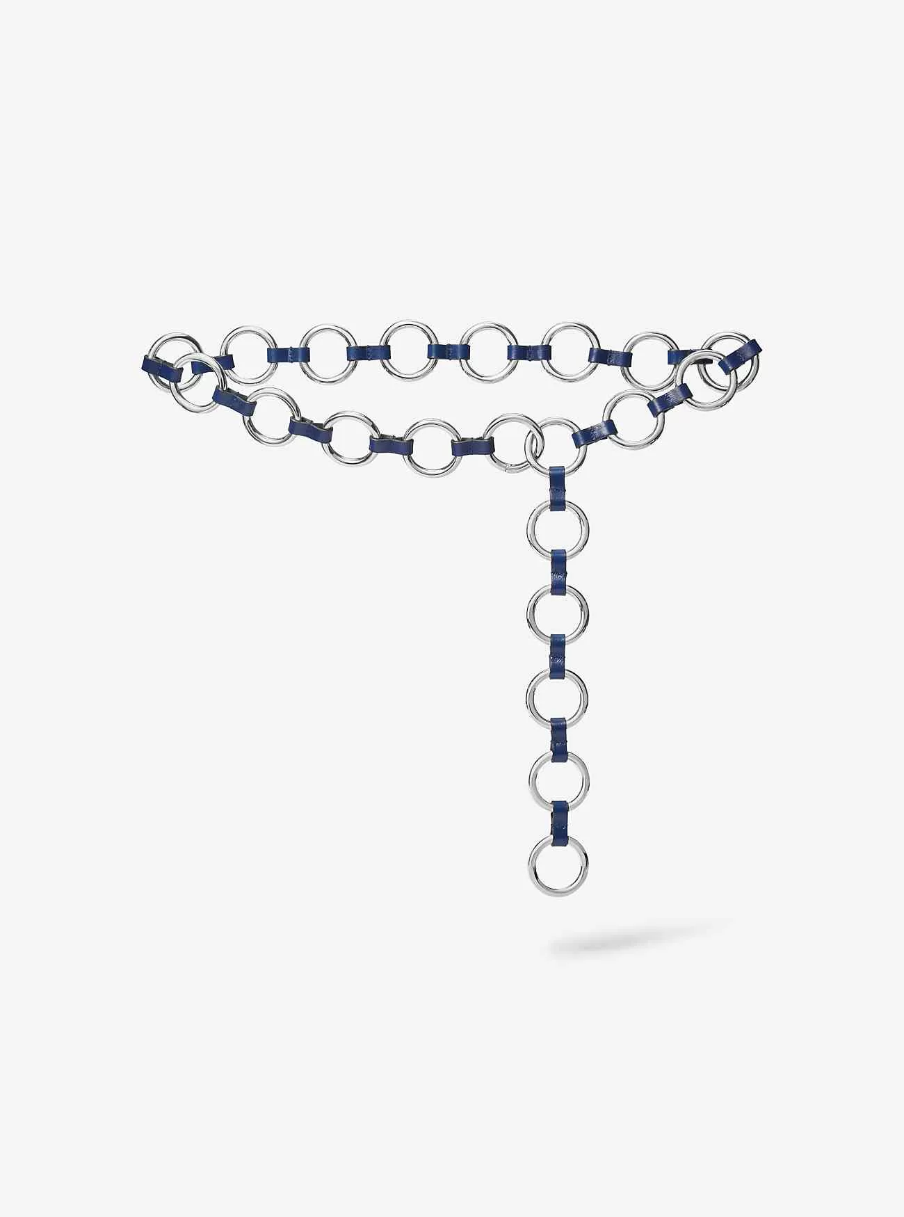 Marisa silverfärgad och läderringbälte