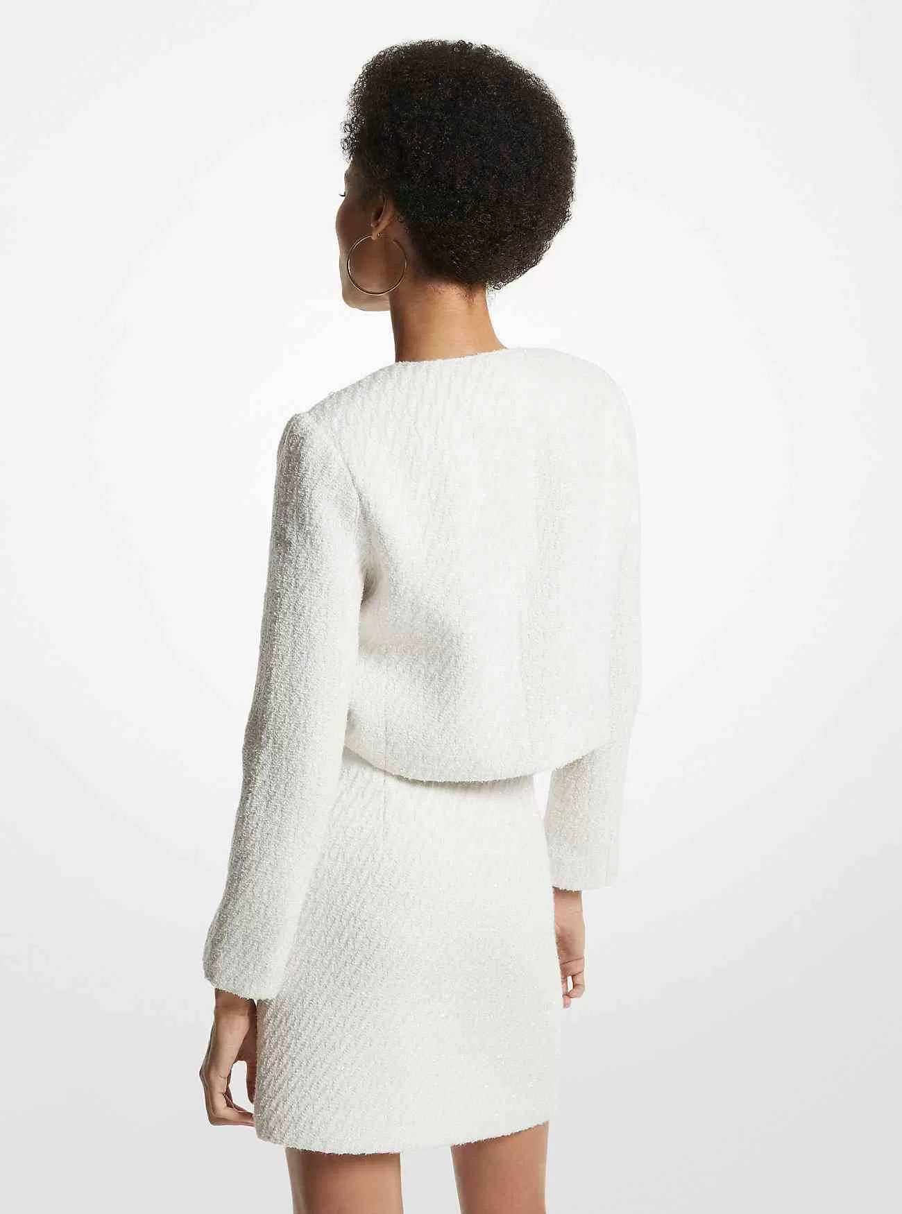 Metallisk tweedjacka