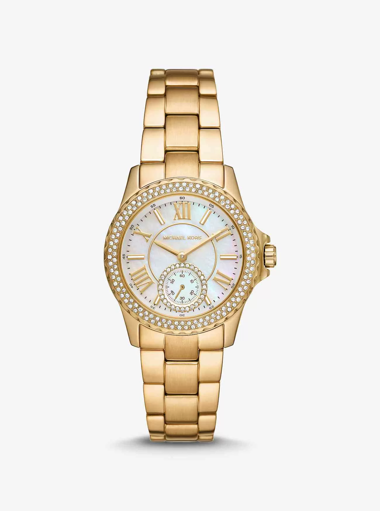 Mini Everest Pavé Gold-Tone Watch