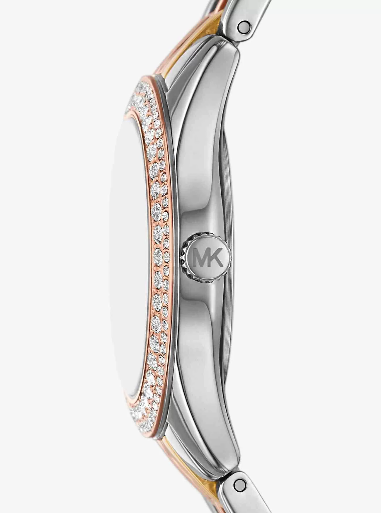 Mini Harlowe Pavé Tri-Tone Watch