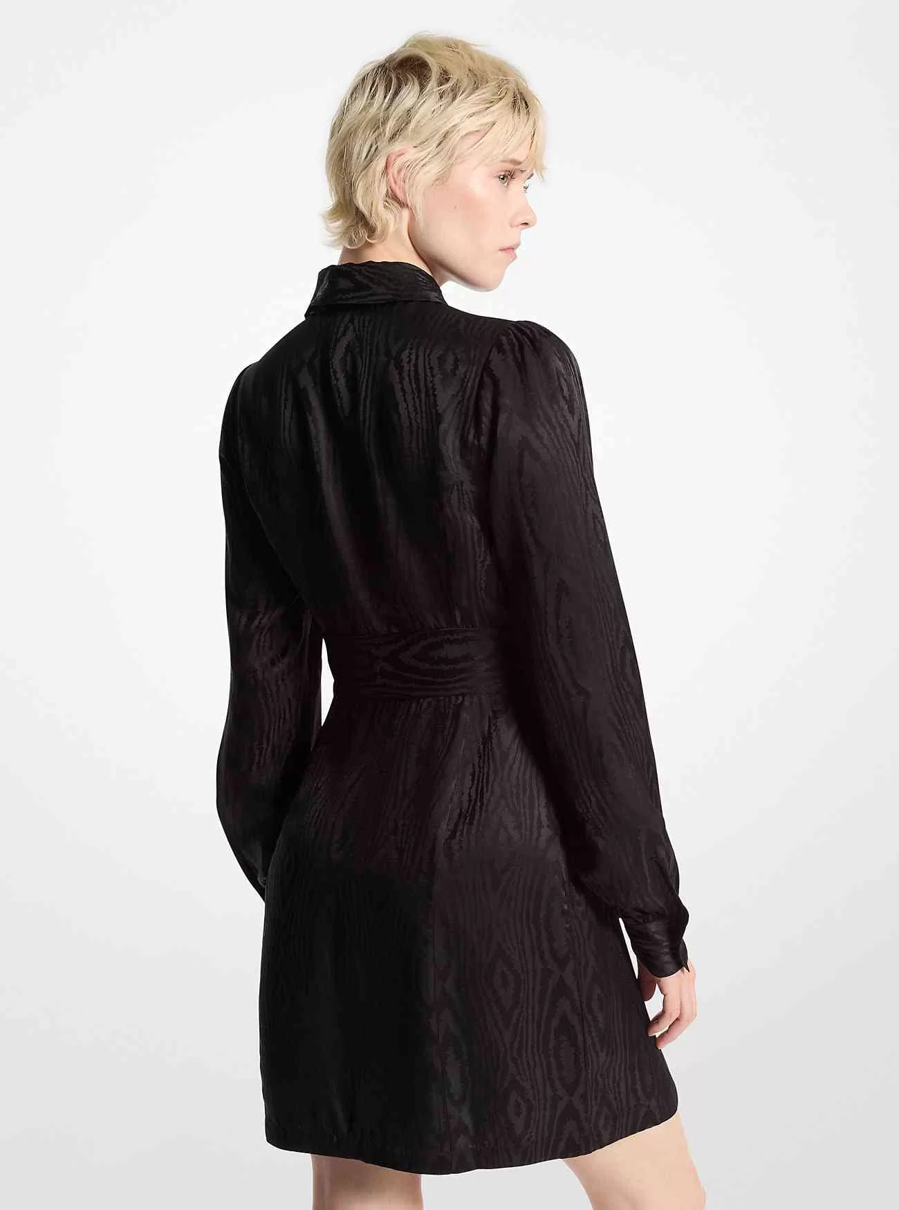 Moiré Klänning med knytringning