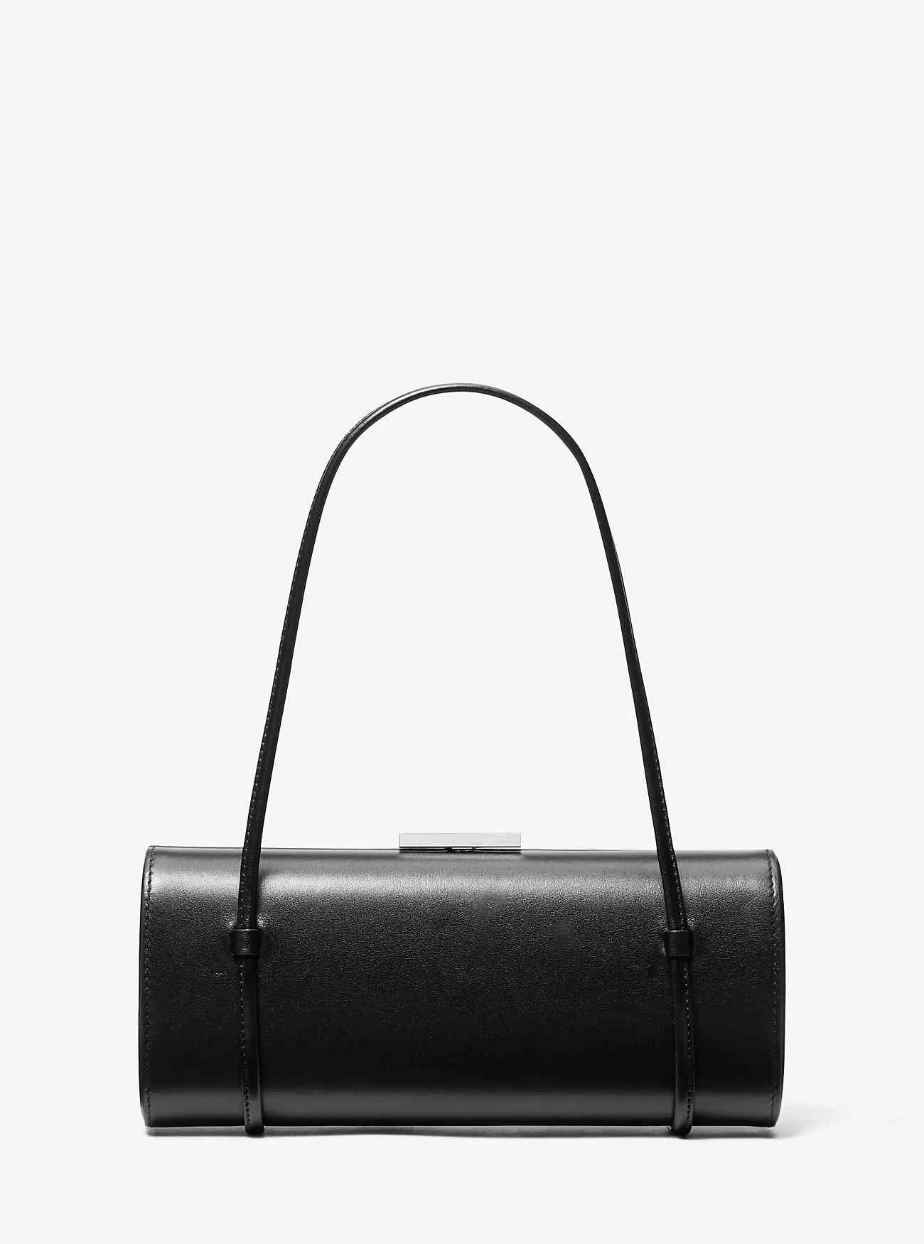 Natalie Leather Barrel Bag