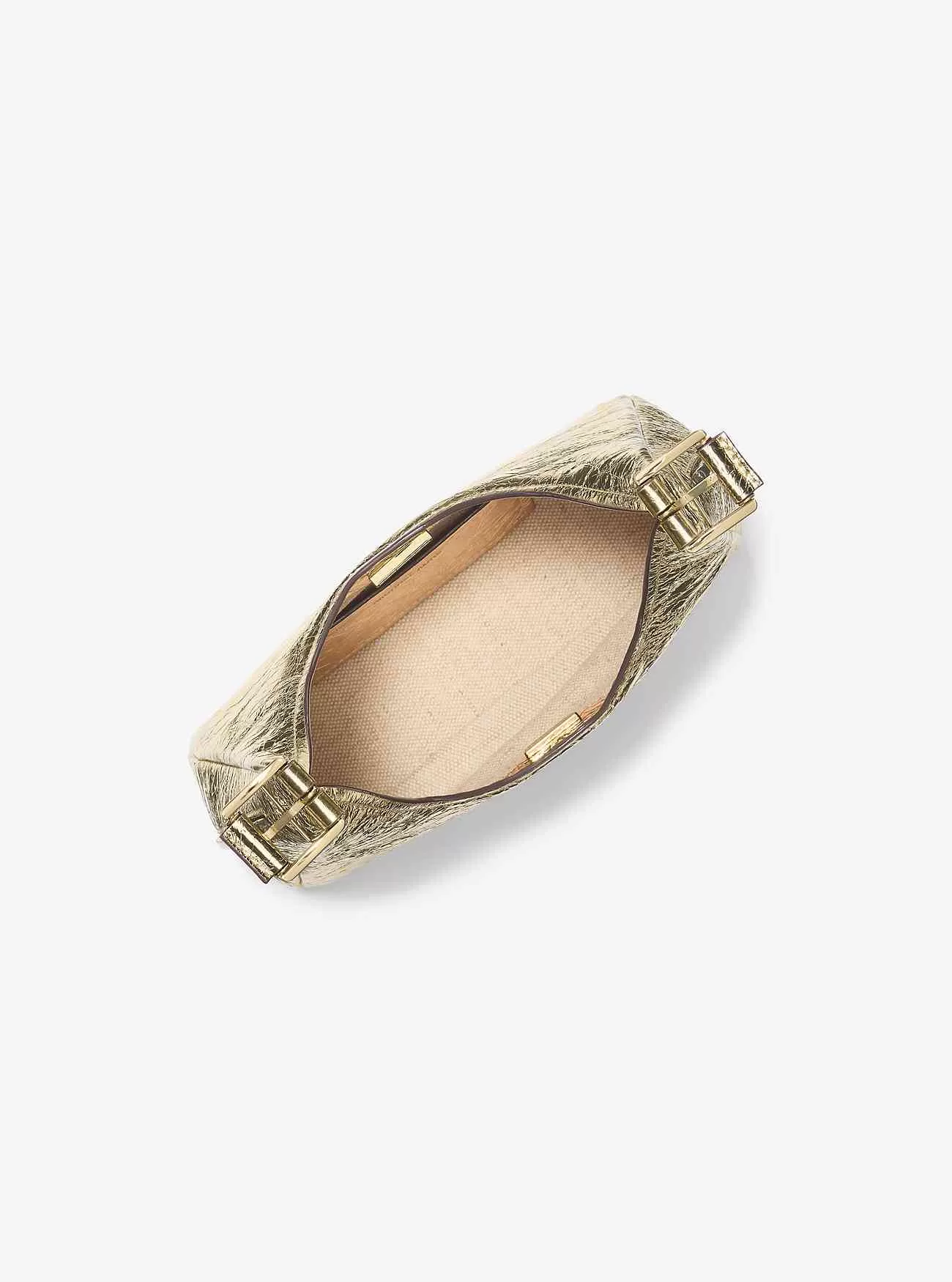 Nolita Liten Metallic Crackled Leather Hobo Axelväska