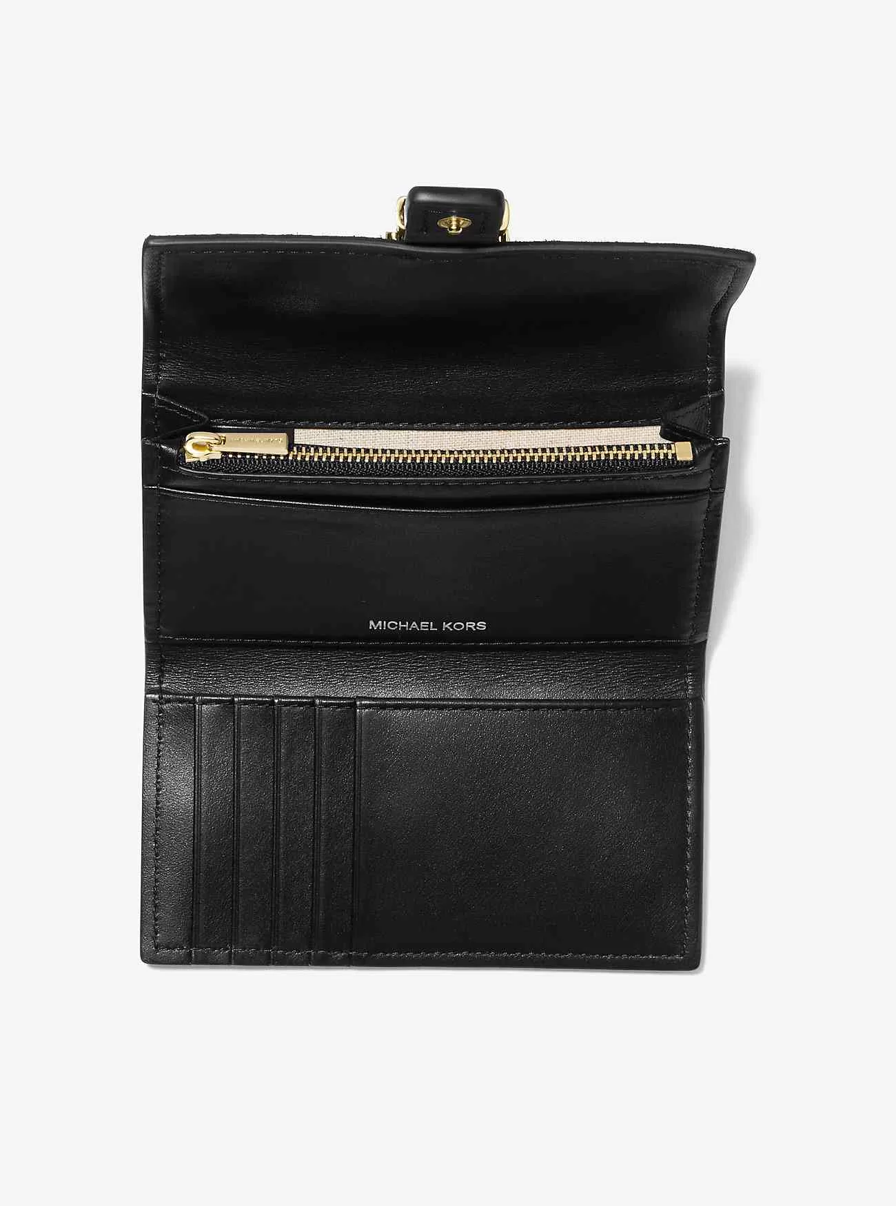 Nolita Medium Cheetah Print Calf Hair Tri-Fold Wallet