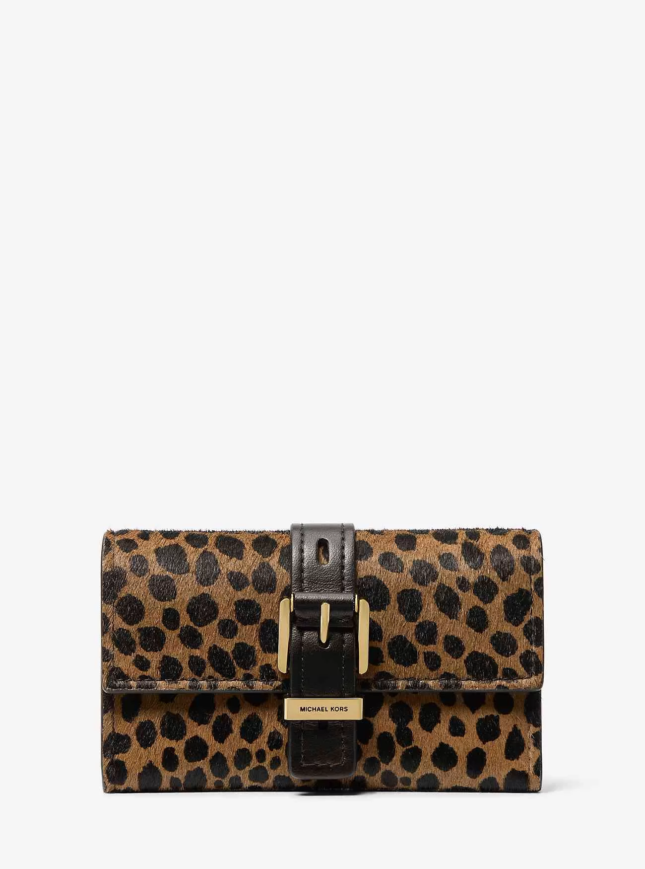 Nolita Medium Cheetah Print Calf Hair Tri-Fold Wallet