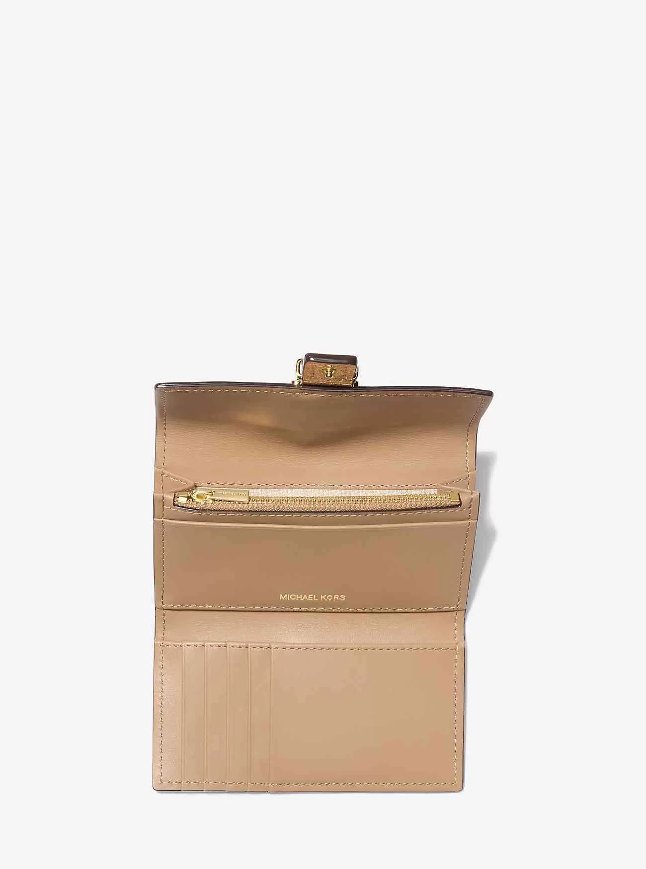 Nolita Medium Metallic Crackled Läder Tri-Fold plånbok