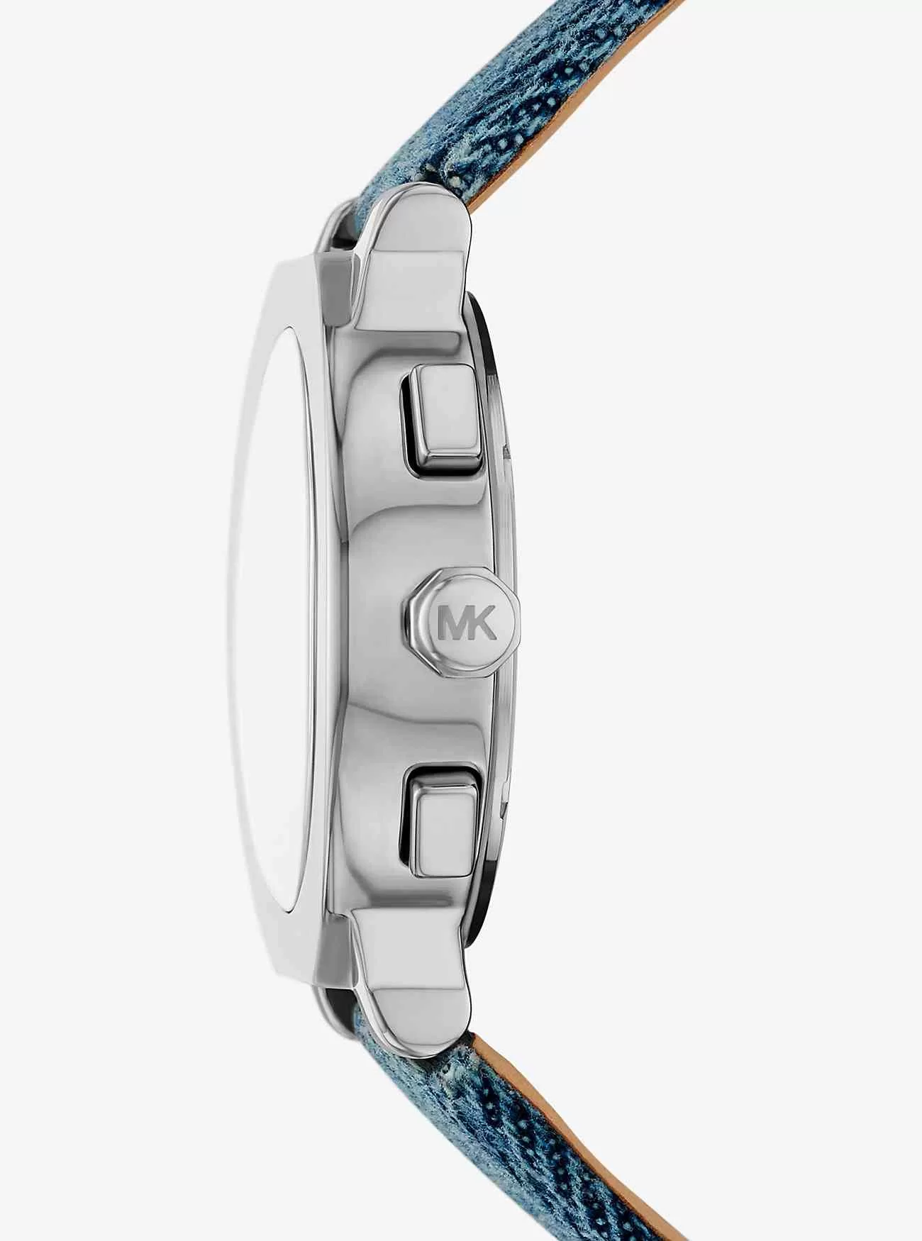 Överdimensionerad Gramercy Silver-Tone denimklocka