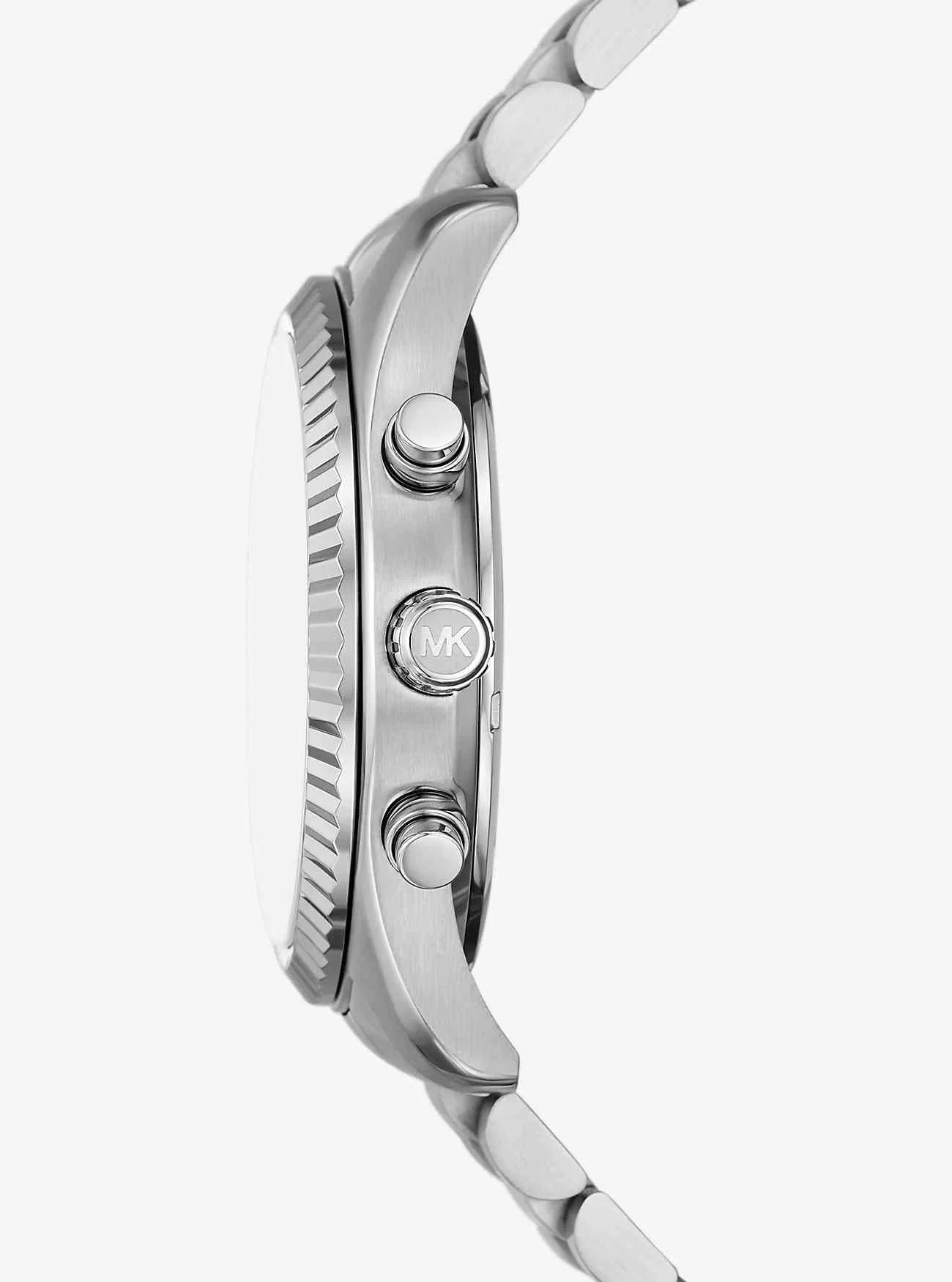 Överdimensionerad Lexington Silver-Tone klocka och krokodilpräglat läderkortfodral Presentset