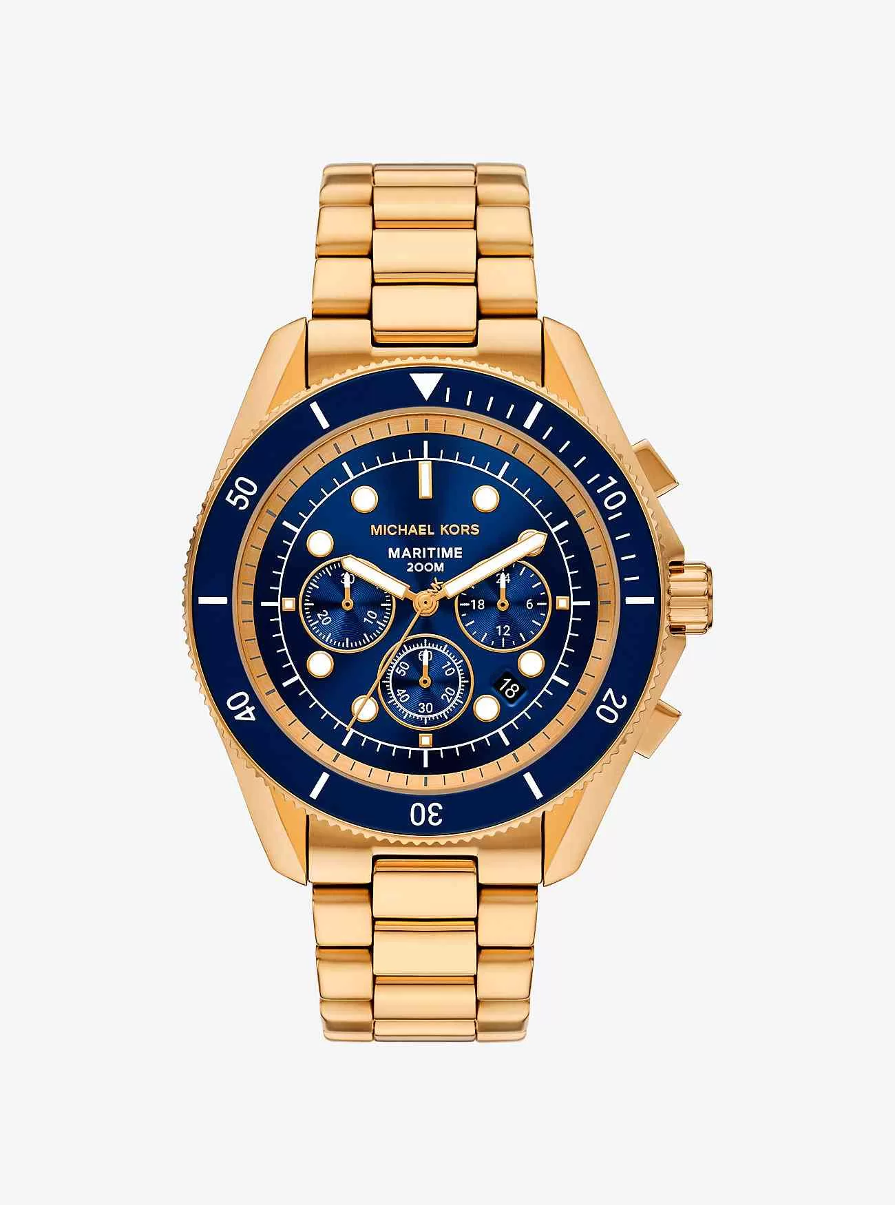 Överdimensionerad Maritime Gold-Tone Watch
