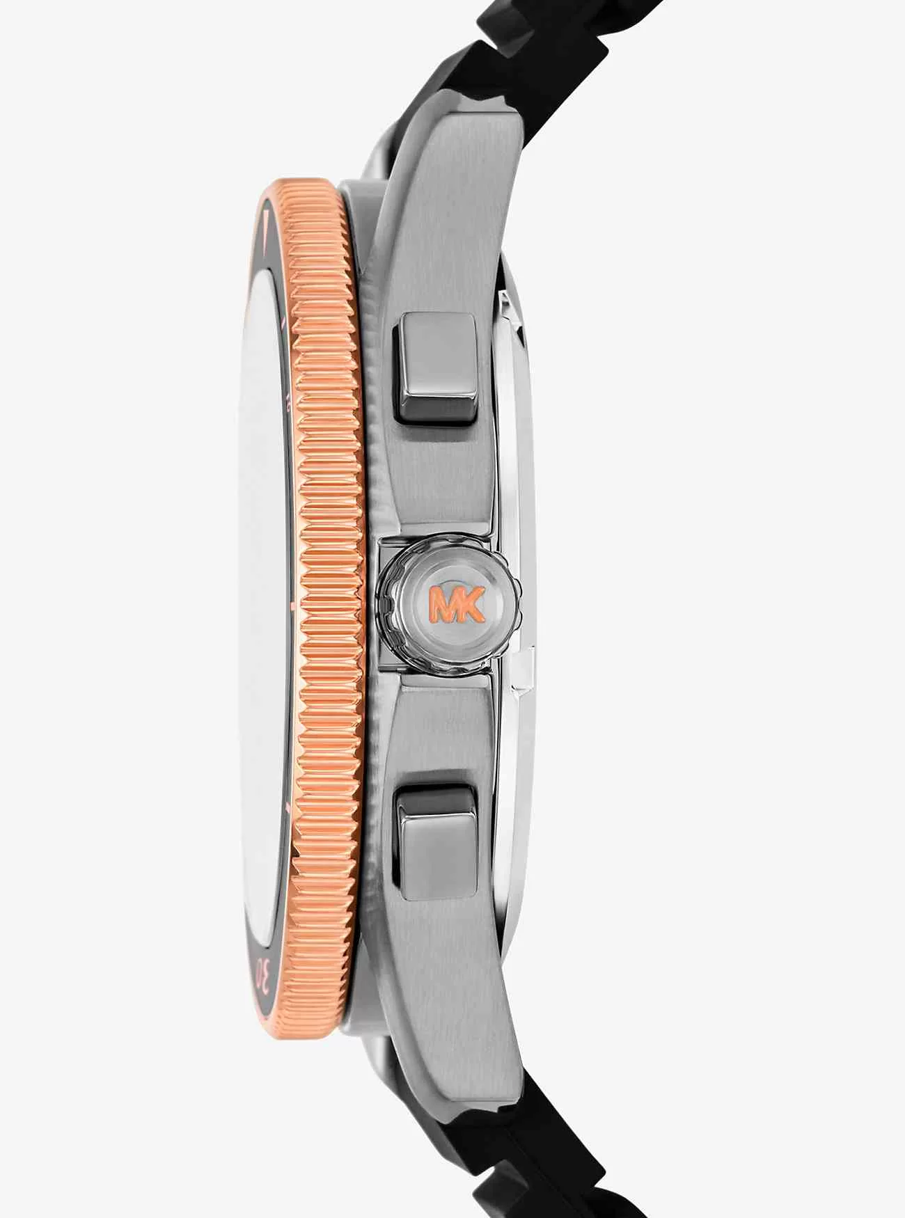 Överdimensionerad Maritime Gunmetal och silikonklocka