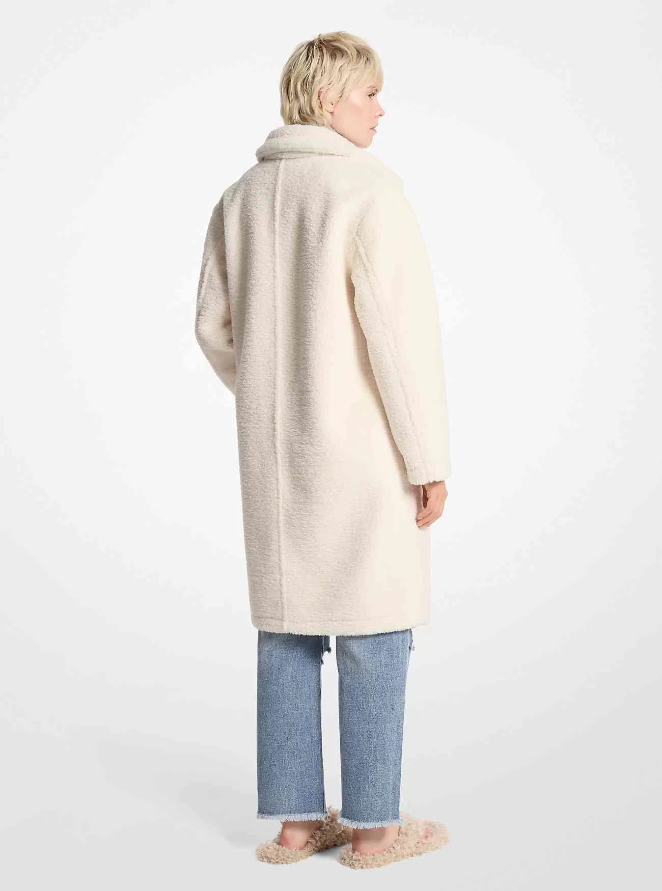Överdimensionerad Shearling Teddy Coat