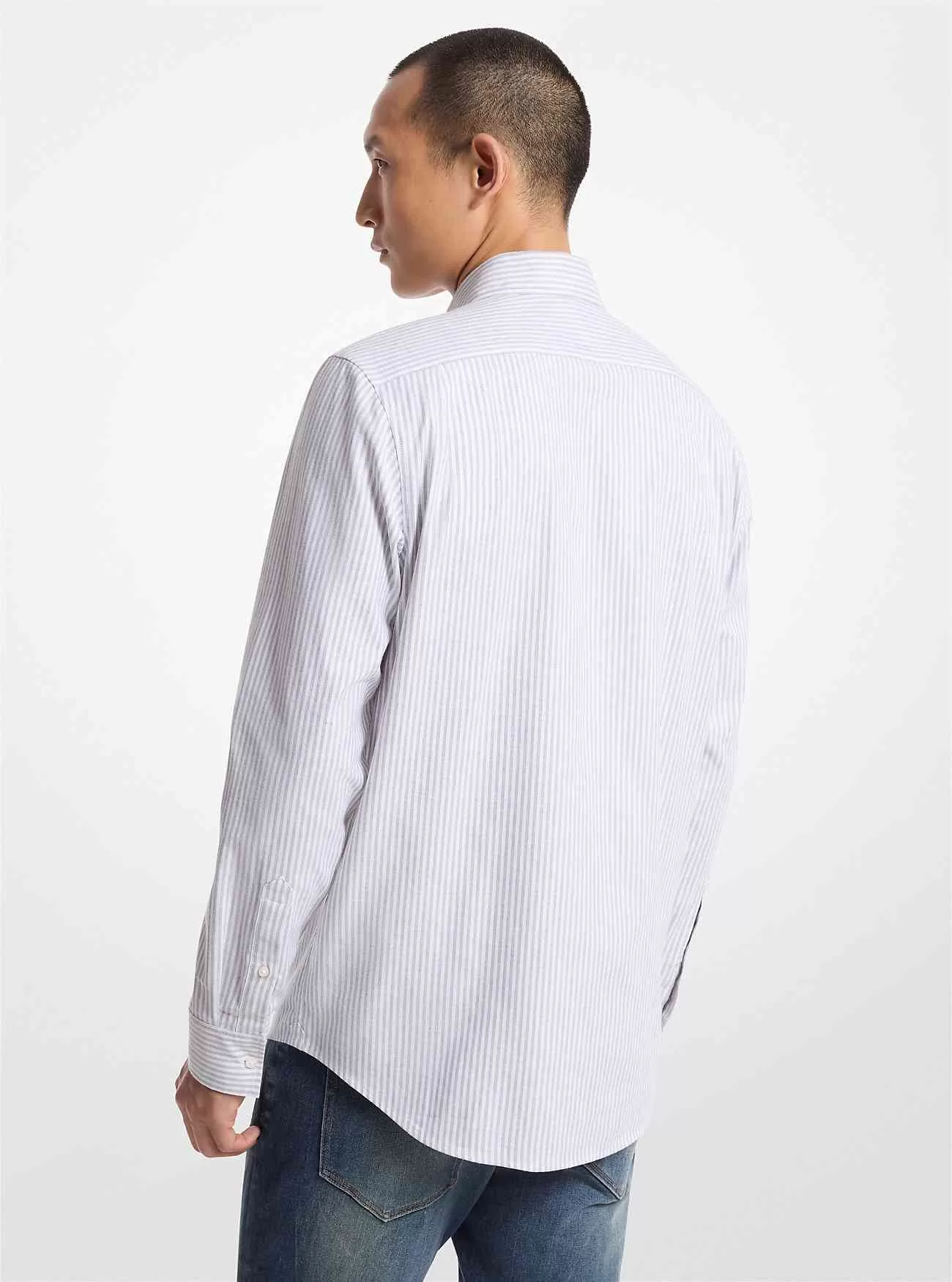 Oxford Stripe Stretch bomullsskjorta