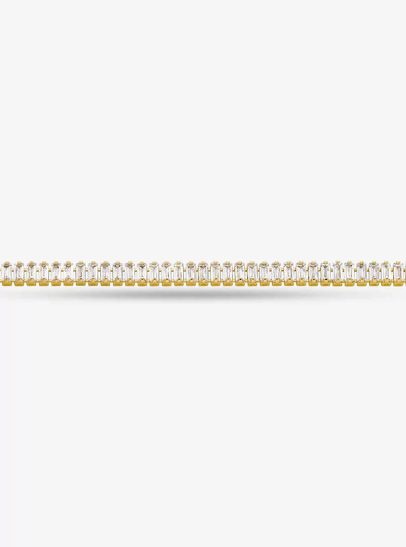 Pavé ädelmetall pläterad mässing tennishalsband