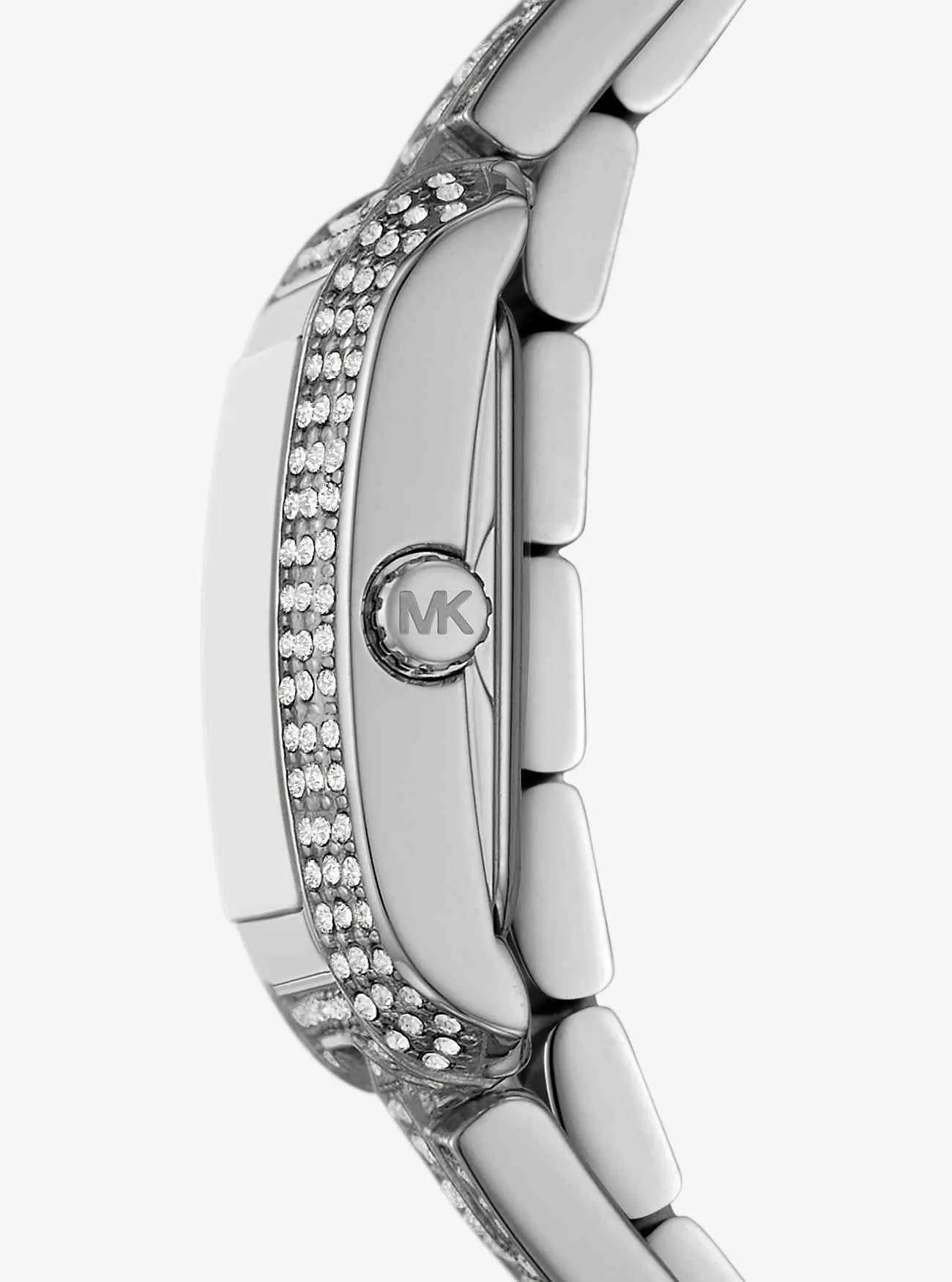 Petite Emery Pavé Silver-Tone Double Wrap Watch