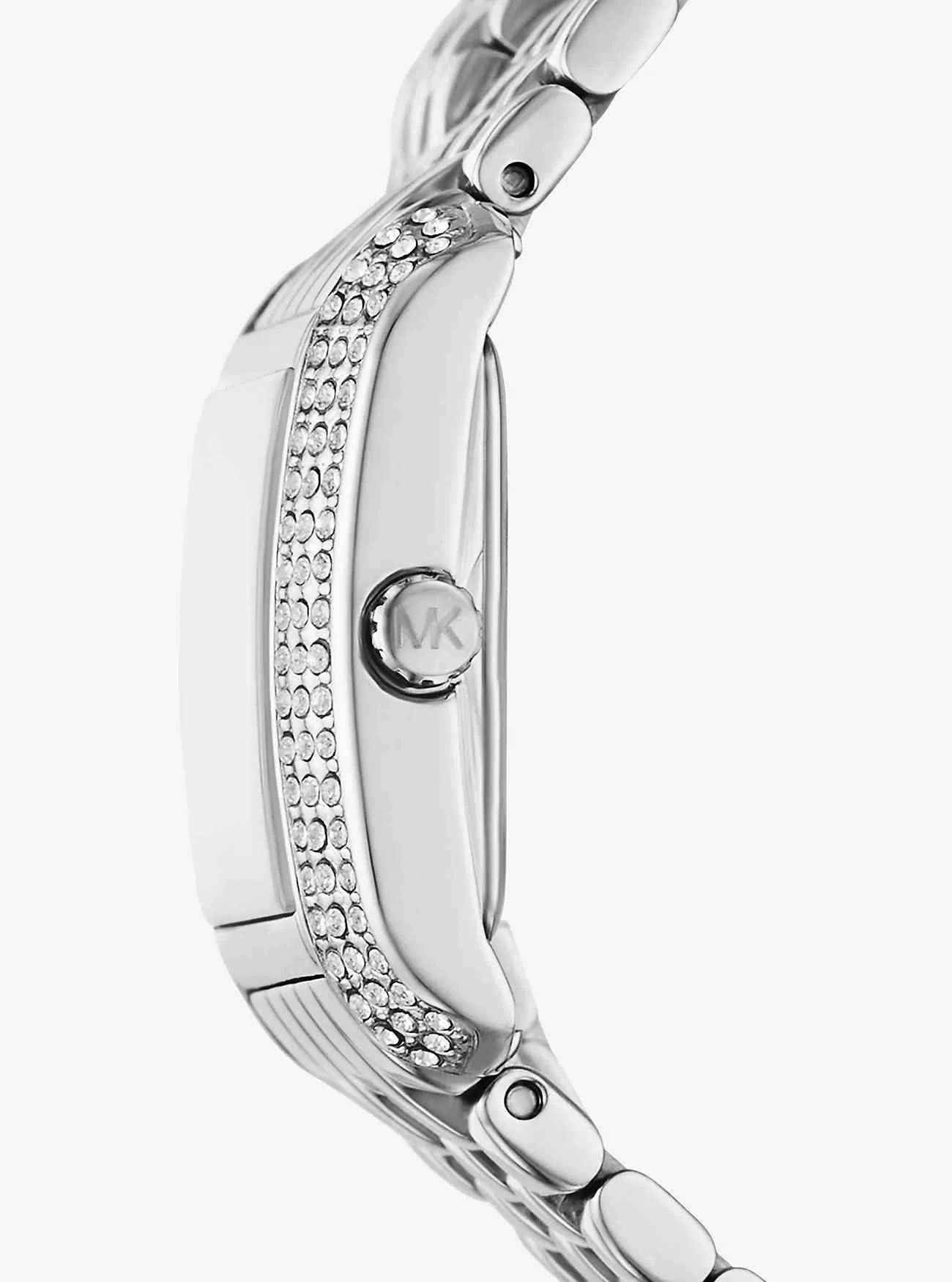 Petite Emery Pavé Silver-Tone Double Wrap Watch