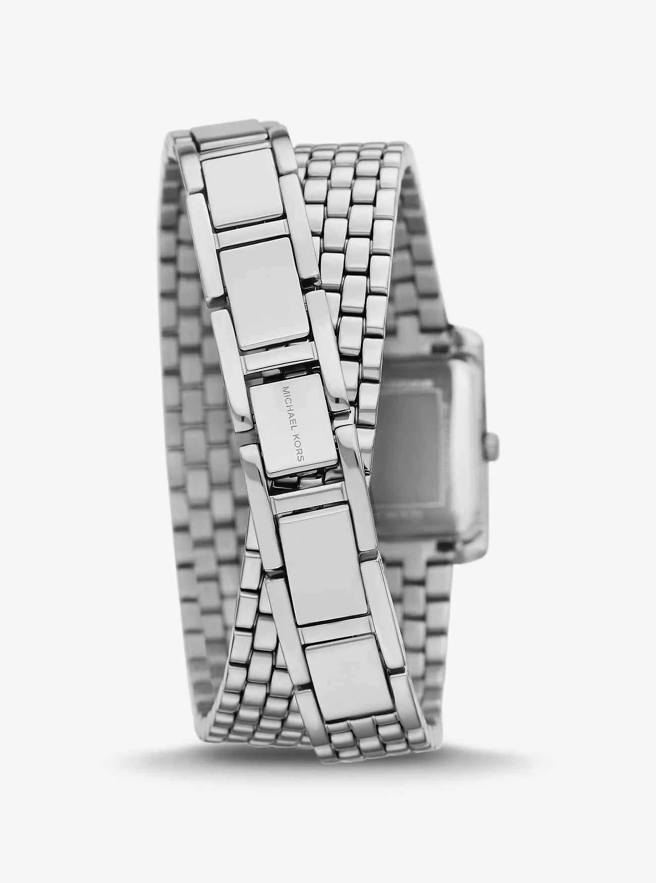 Petite Emery Pavé Silver-Tone Double Wrap Watch Petite Emery Pavé Silver-Tone Double Wrap Watch