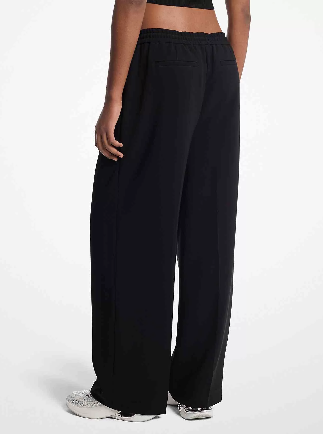 Plisserade Crepe Track Pants