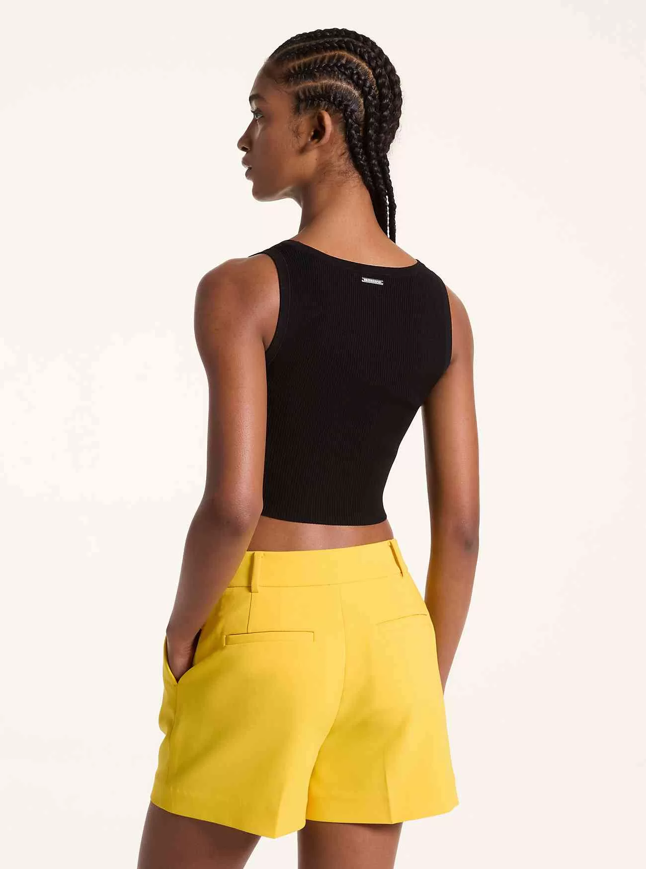 Plisserade crepeshorts