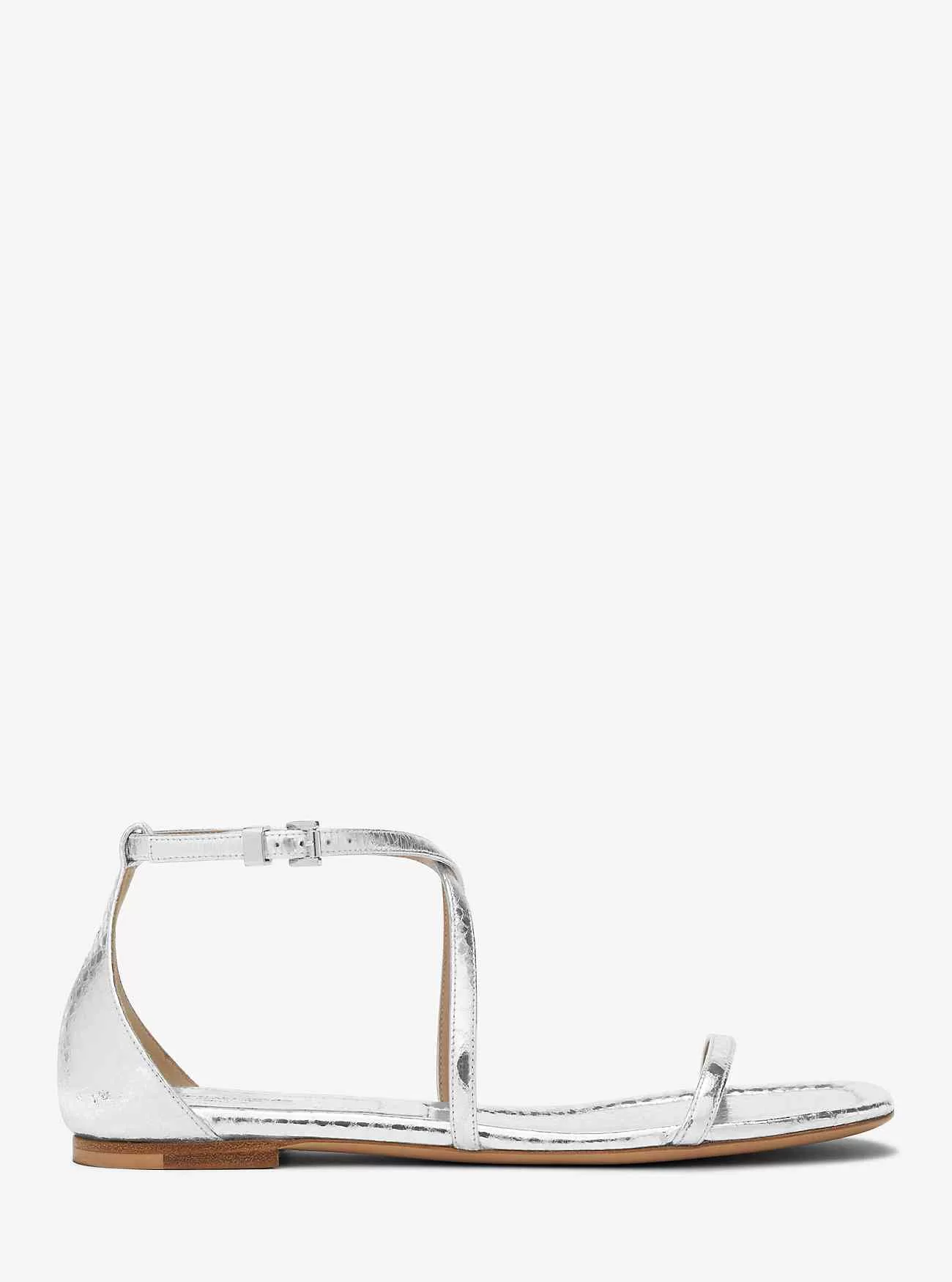 Polly Metallic Python-präglad lädersandal