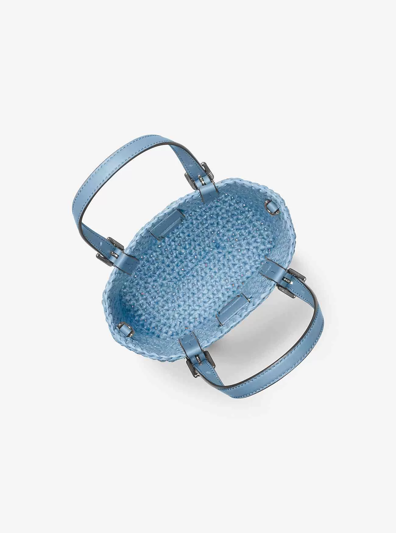 Quinn Extra-Small Handvirkad Crossbody-väska med halm