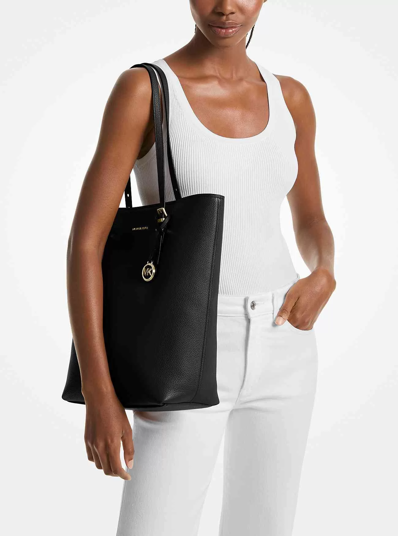 Quinn Stor Tygväska i Läder Quinn Stor Tygväska i Läder