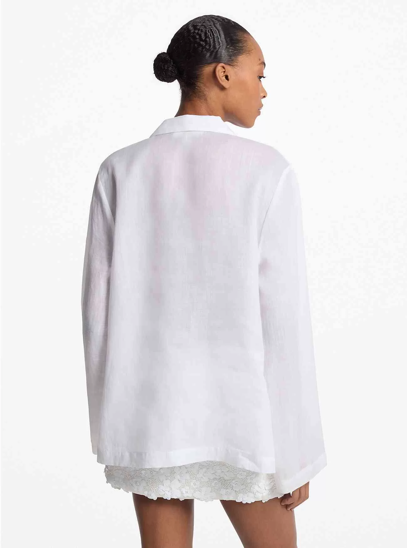 Ramie Collared Tunika Topp