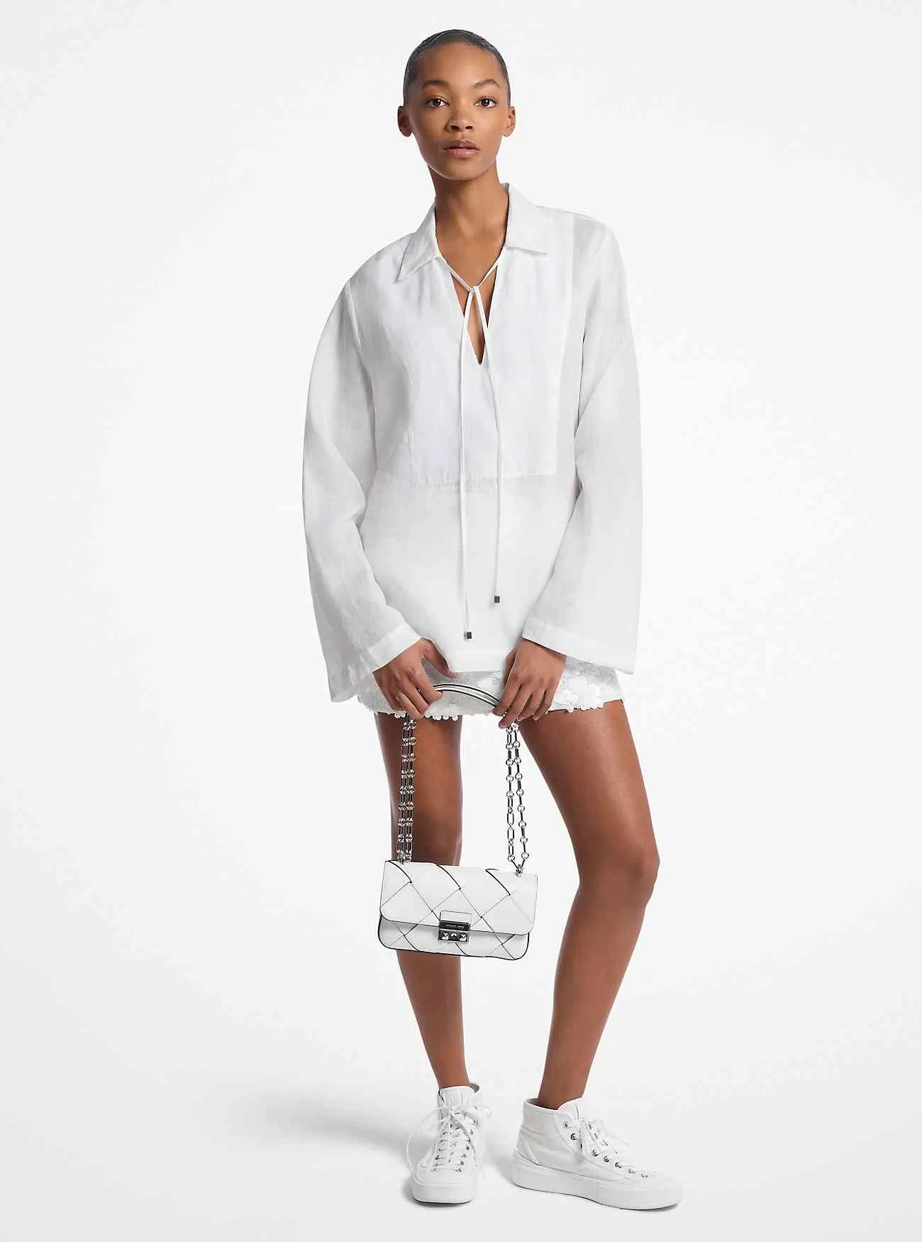 Ramie Collared Tunika Topp