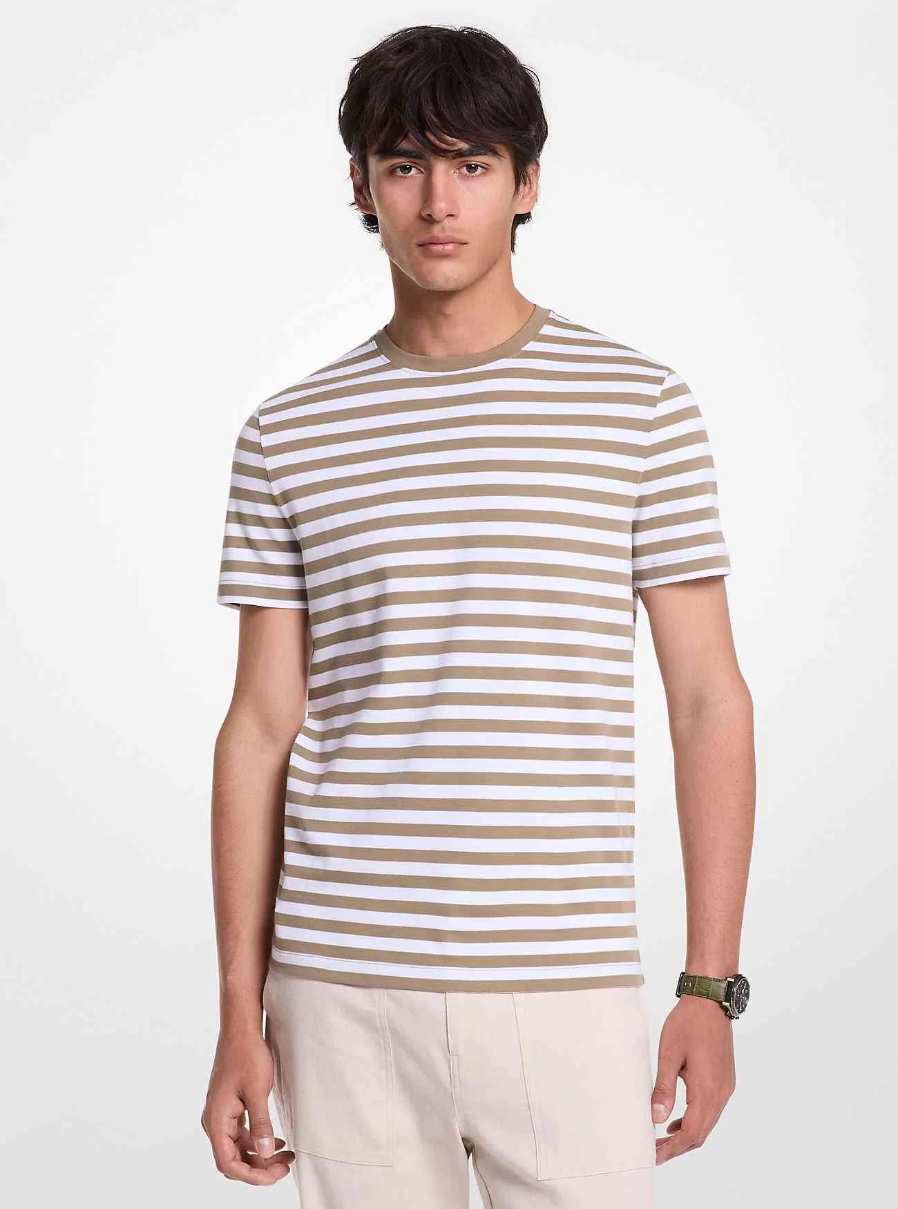 Randig T-shirt i bomull