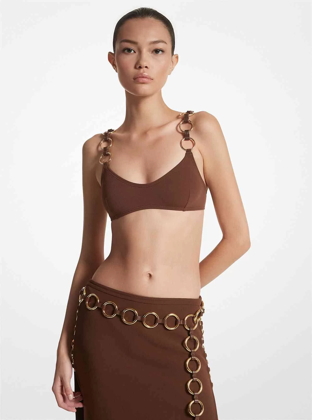 Ring Utsmyckad Stretch Nylon Bikinitopp