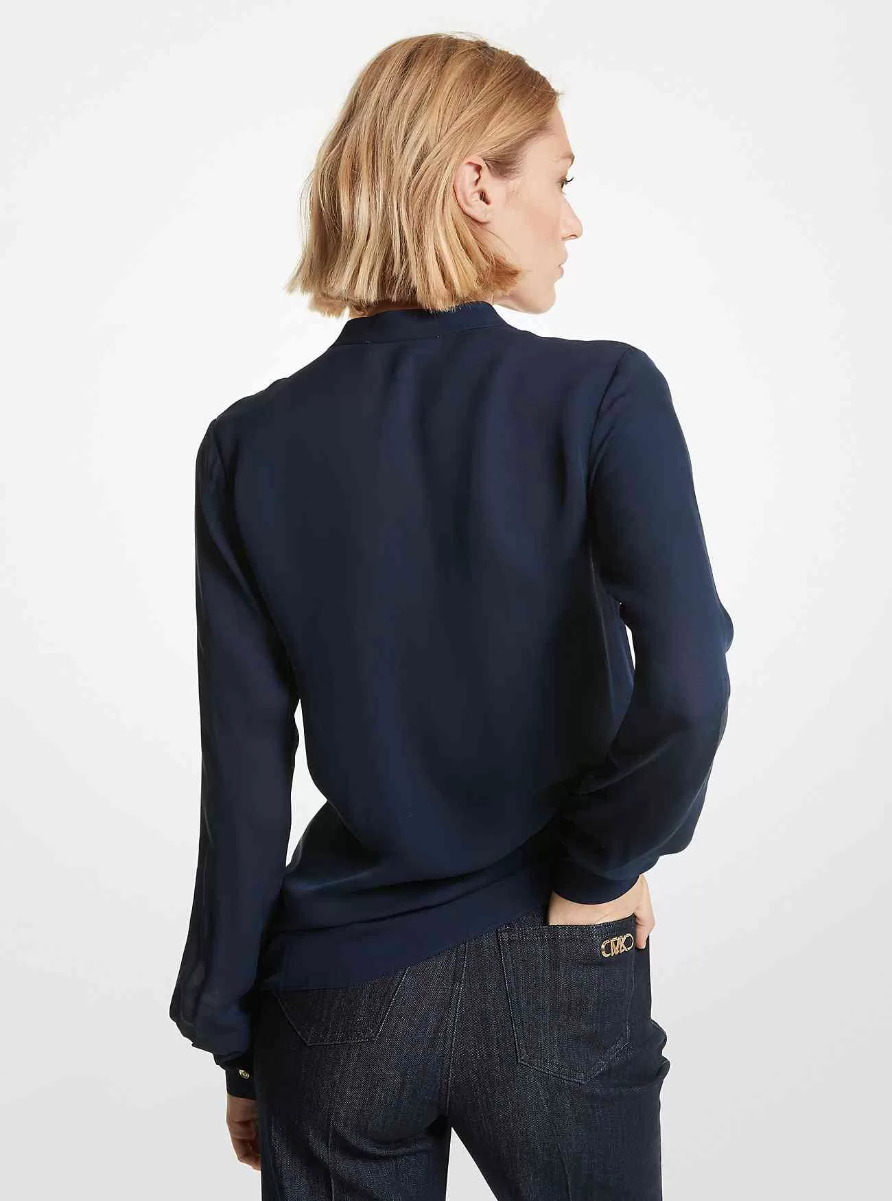 Rufsig Georgette Plisserad blus