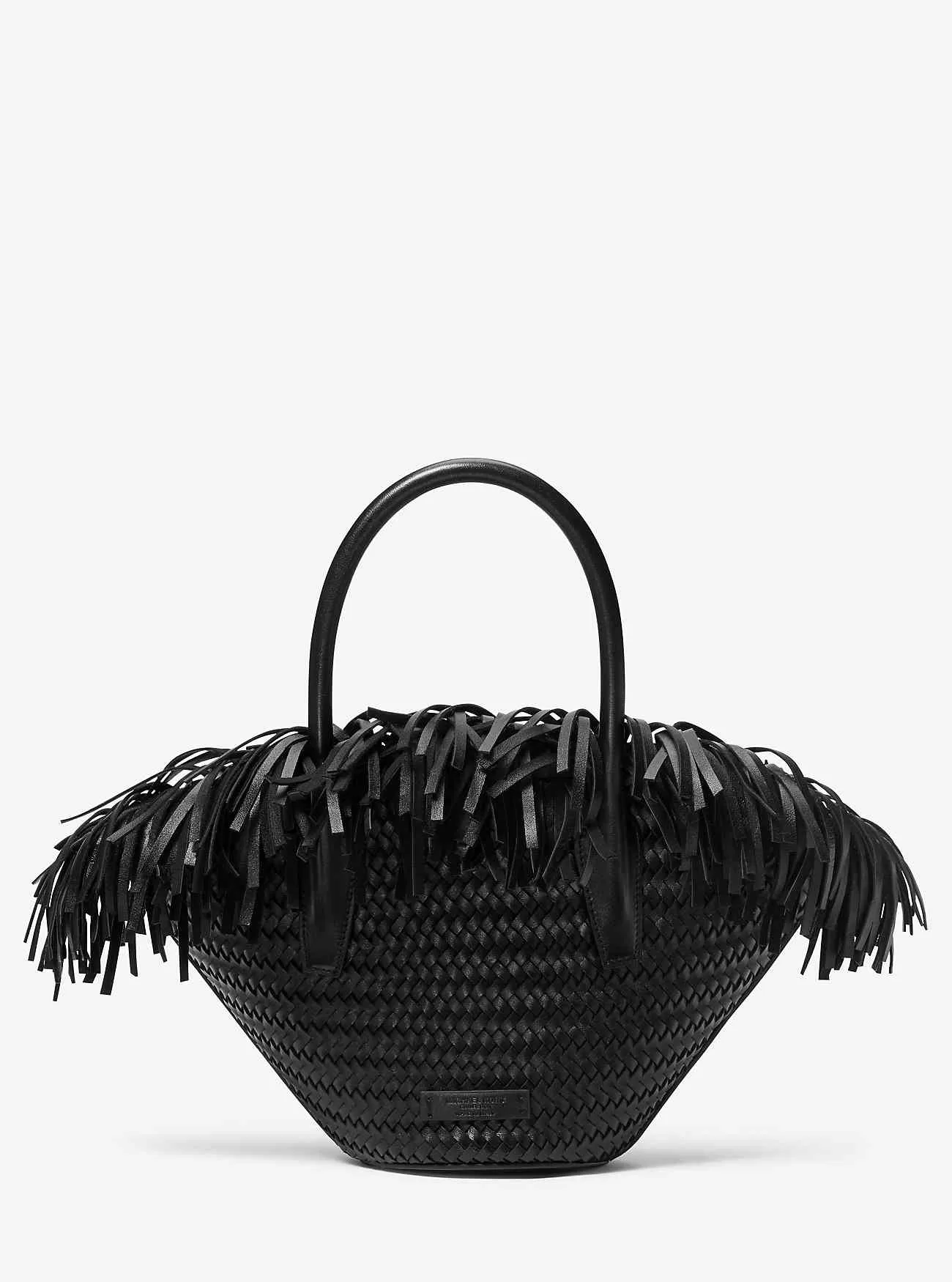 Sardinia Mini Woven Leather Basket Tote Bag