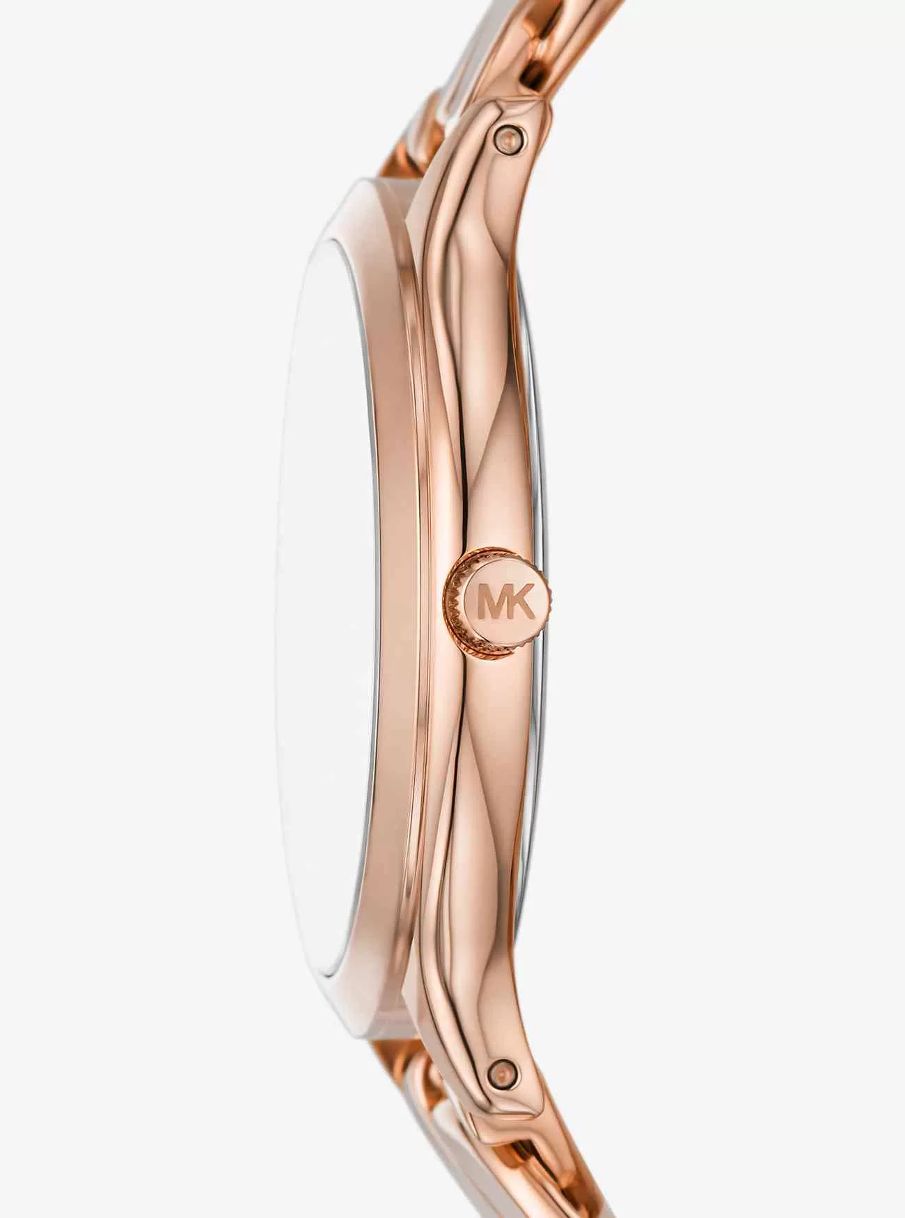Slim Runway Rose Gold-Tone Curb-Link Watch