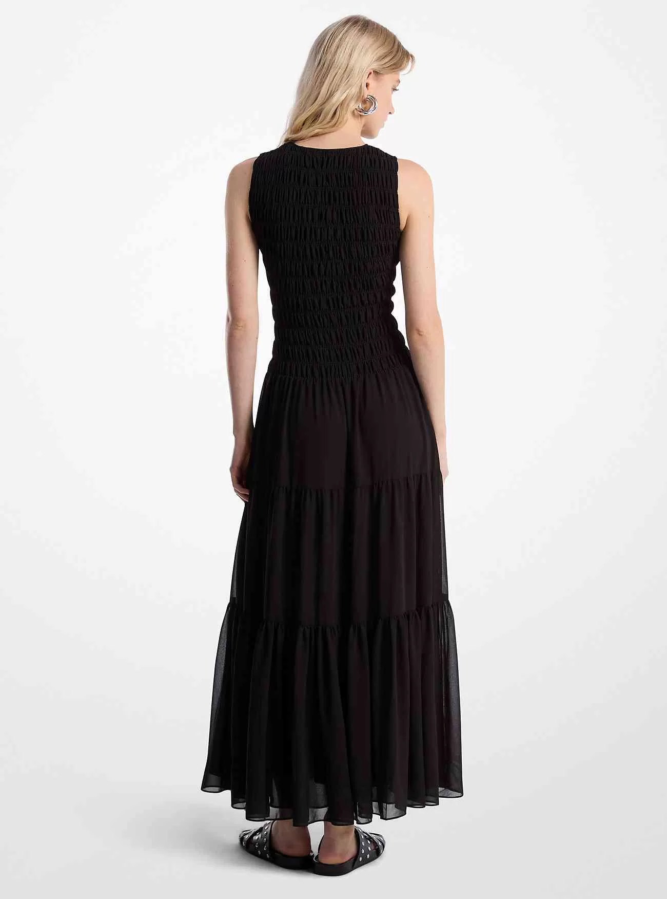 Smockad Georgette tankklänning