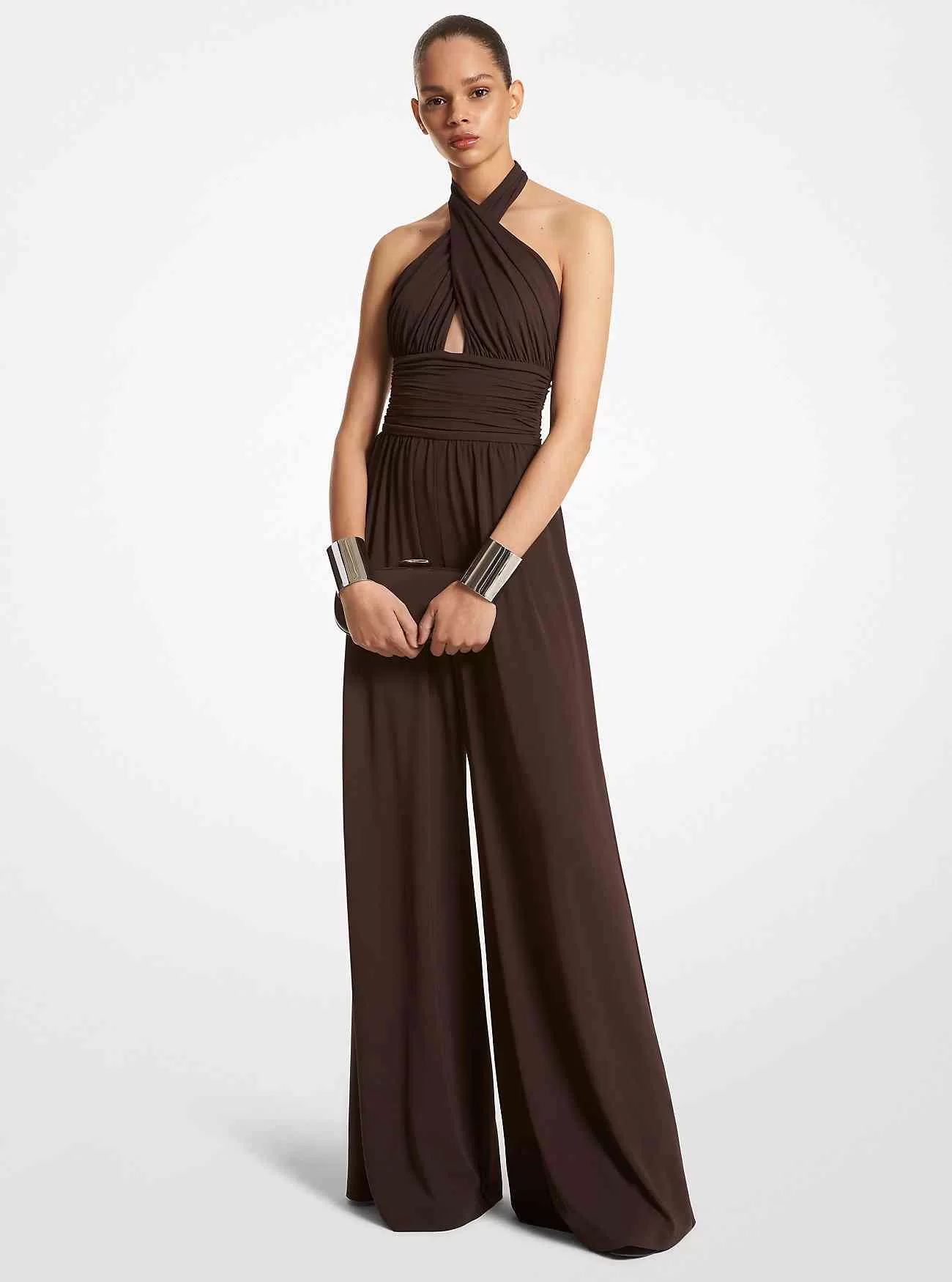 Stretch Jersey Halter Jumpsuit