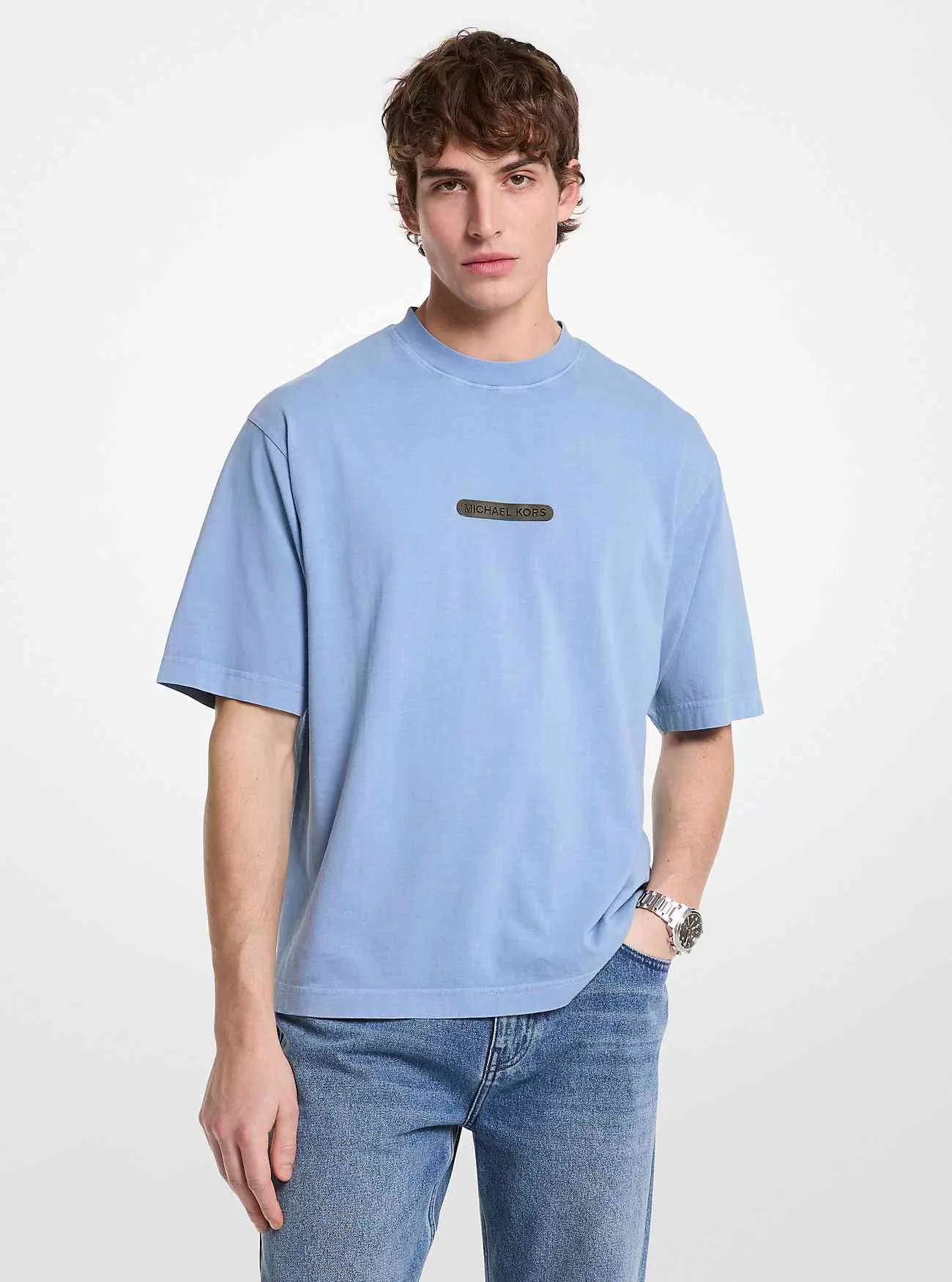 T-shirt i bomull med logotyp