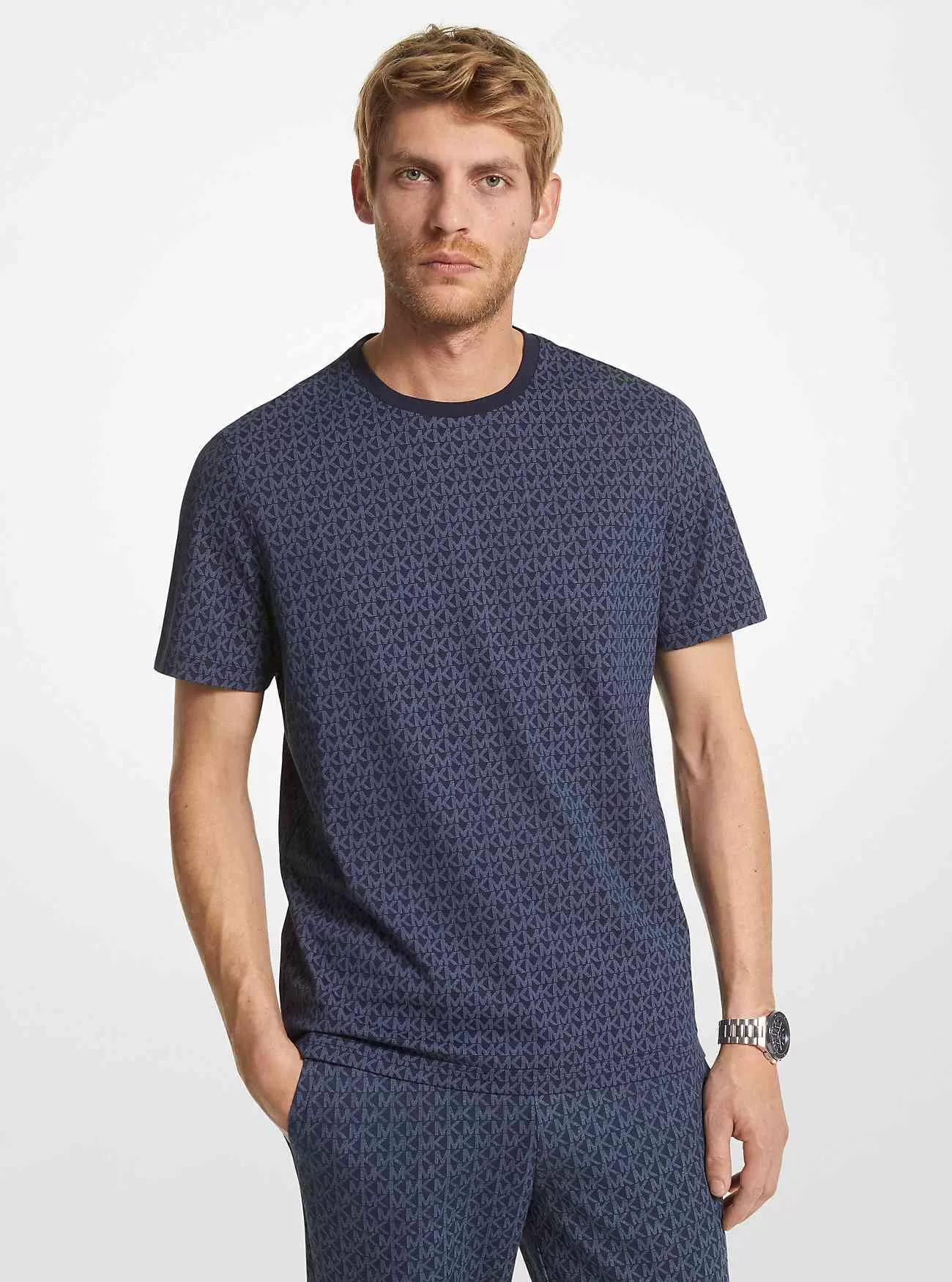 T-shirt i bomull med logotyp