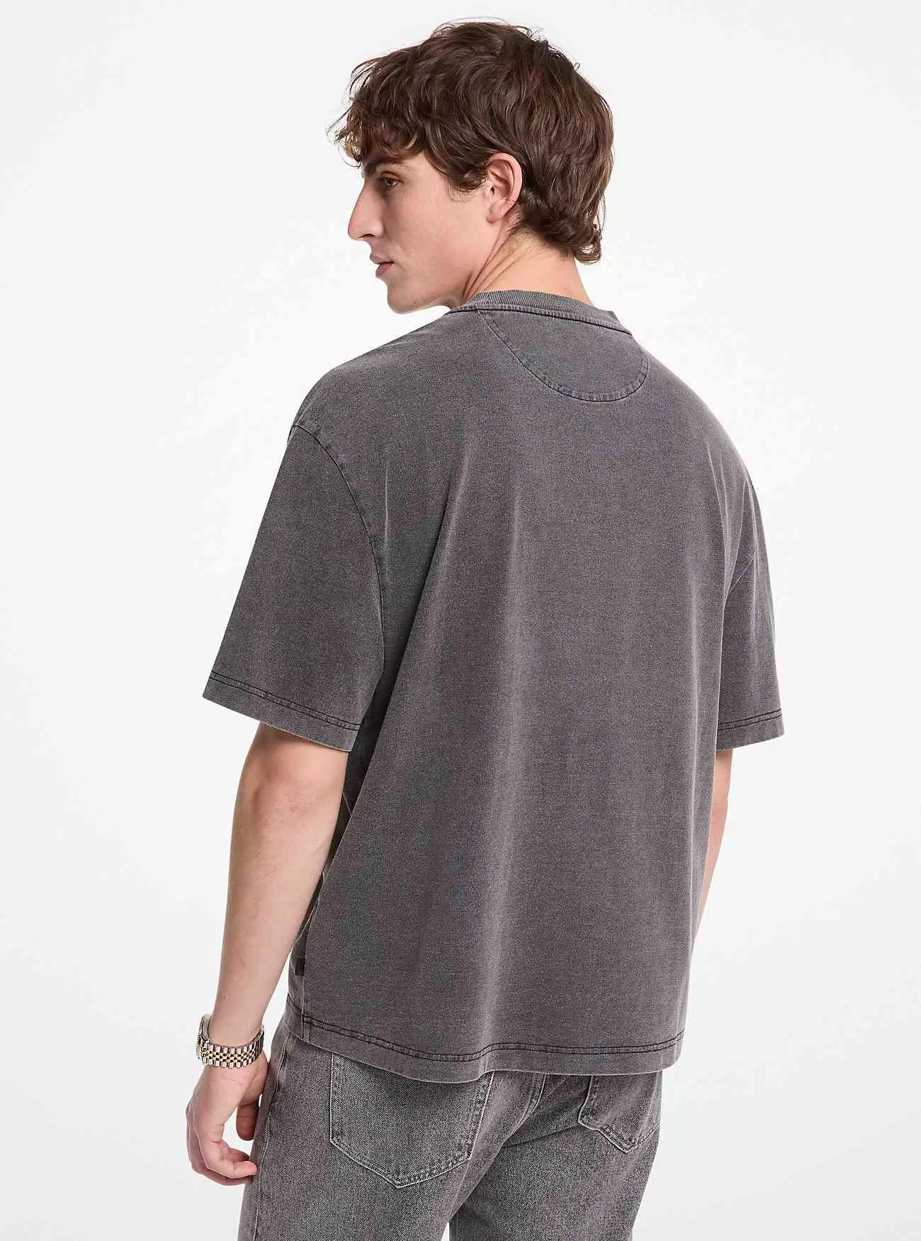 T-shirt i bomullströja med logotyp