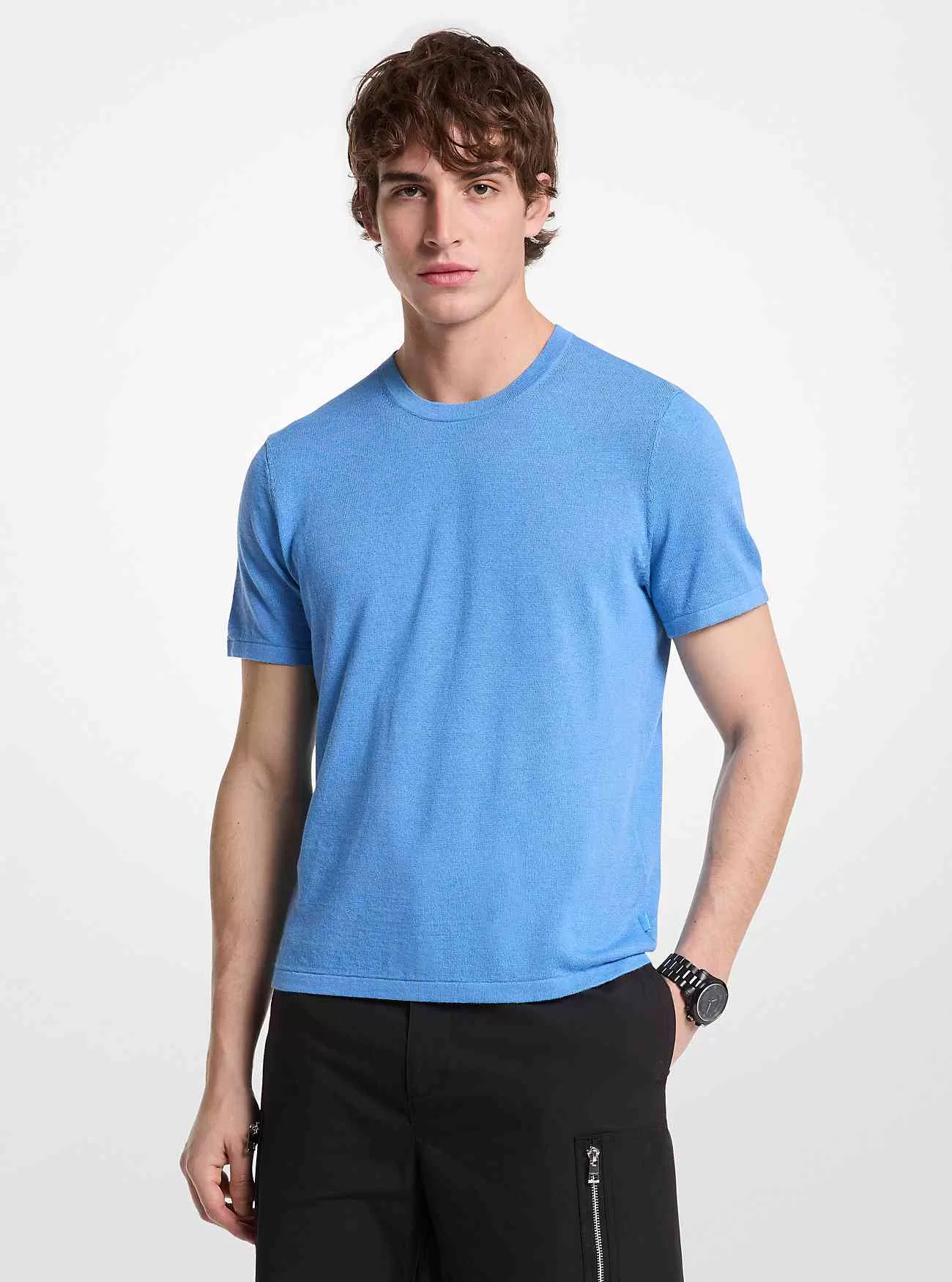 T-shirt i linne och bomull