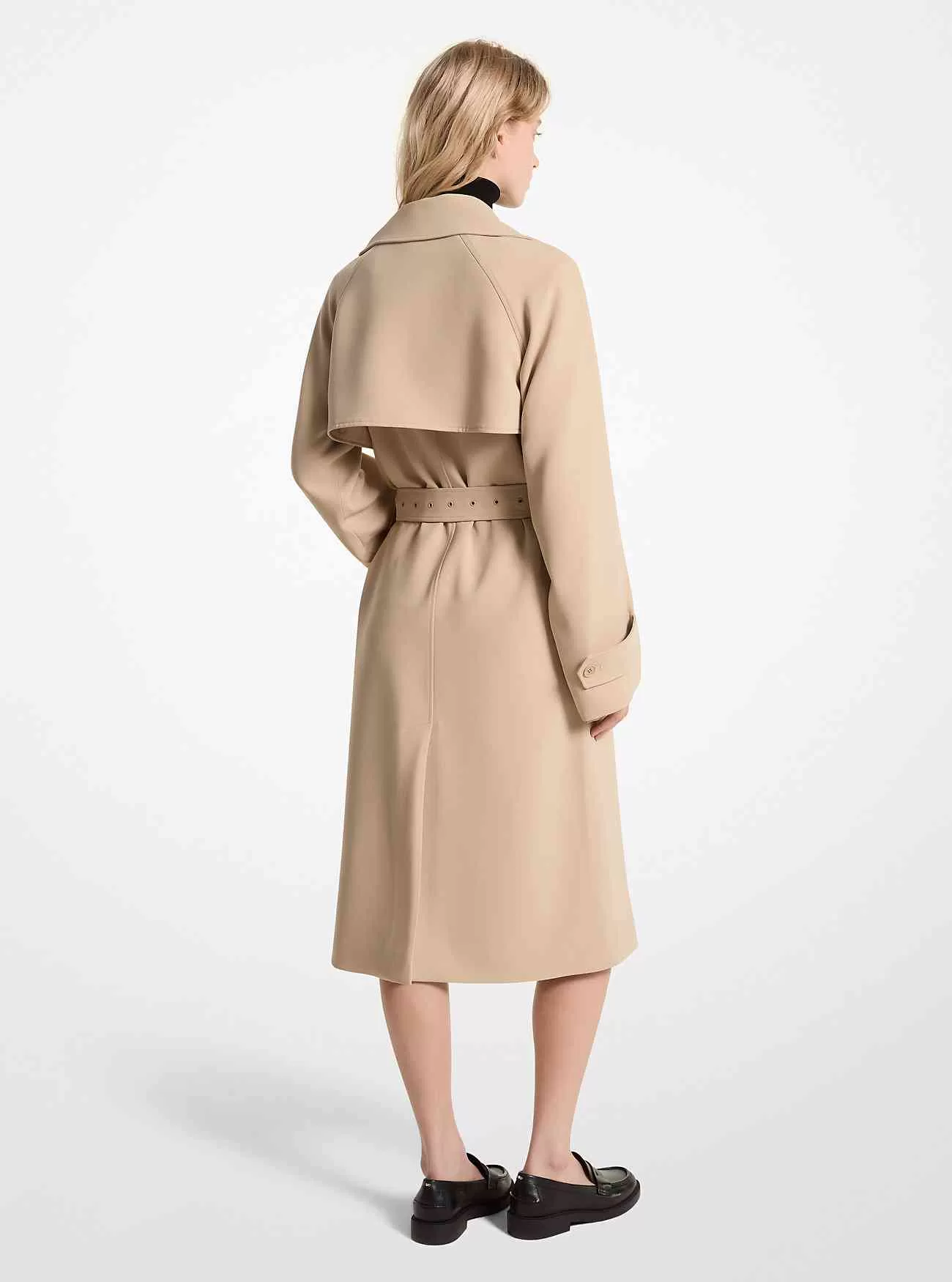 Texturerad Crepe Trench Coat